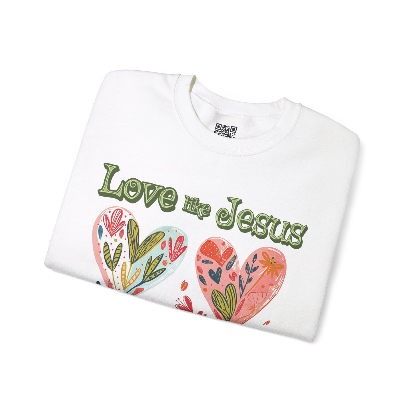 Love like Jesus Unisex Heavy Blend Crewneck Sweatshirt, Christian Merch, Christian Streetwear, Ministry Shirt, Faith Based Shirt, Jesus Apparel