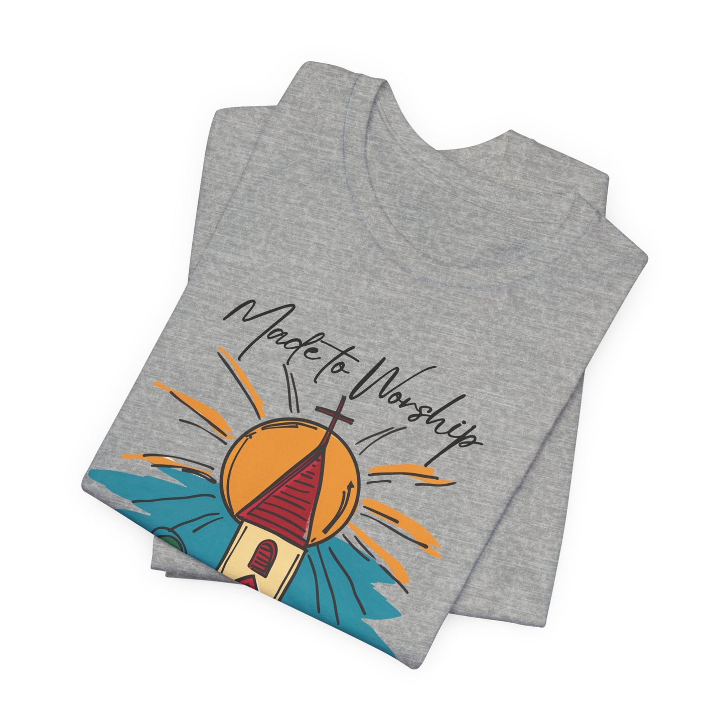 Made to Worship T-shirt - Unisex Jersey Short Sleeve Tee, Christian Merch, Christian Streetwear, Faith Based Shirt, Christian Apparel, Christian Shirts