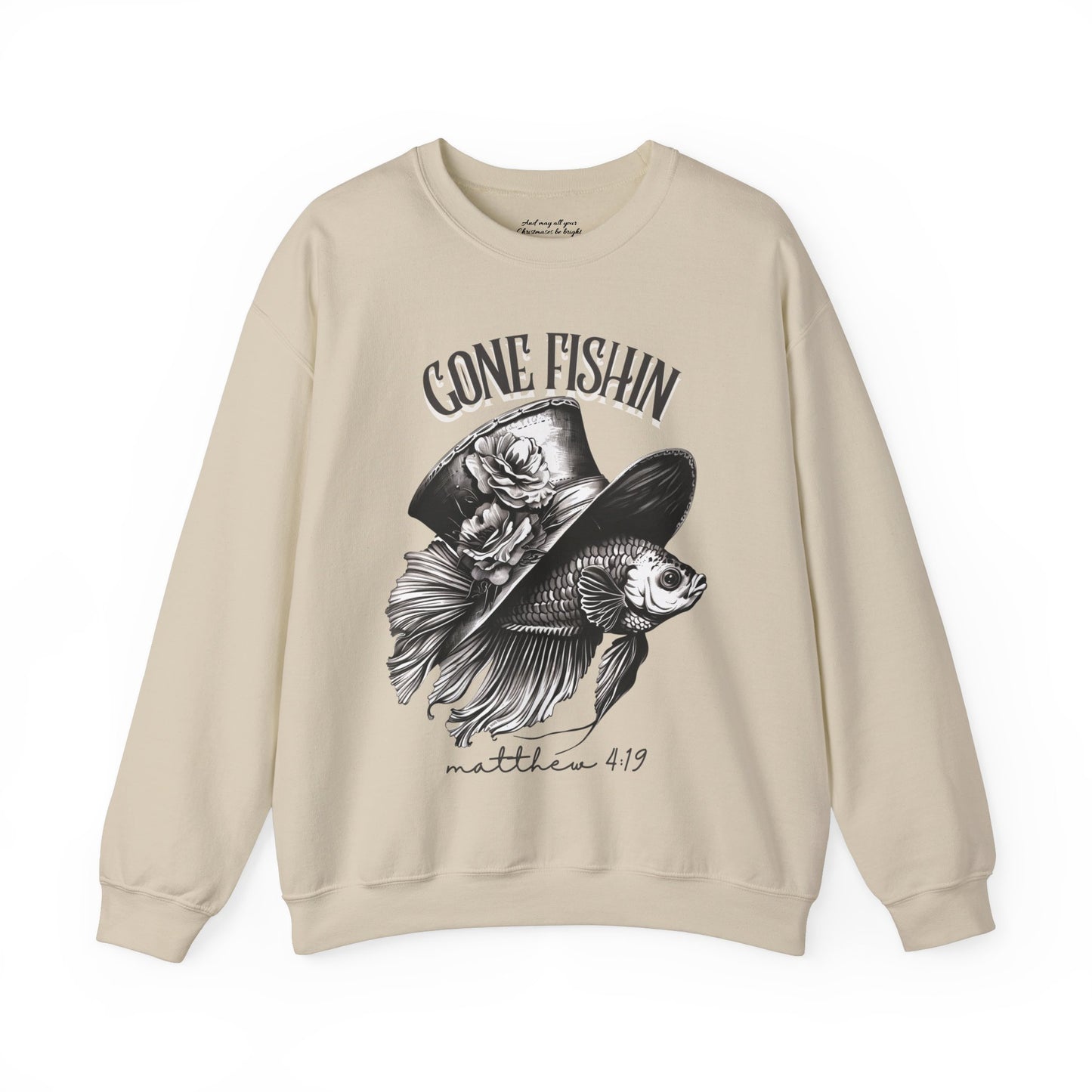 Gone Fishin' Sweatshirt, Unisex Heavy Blend™ Crewneck, Christian Apparel, Biblical Clothing, Inspirational Apparel, Jesus Shirt