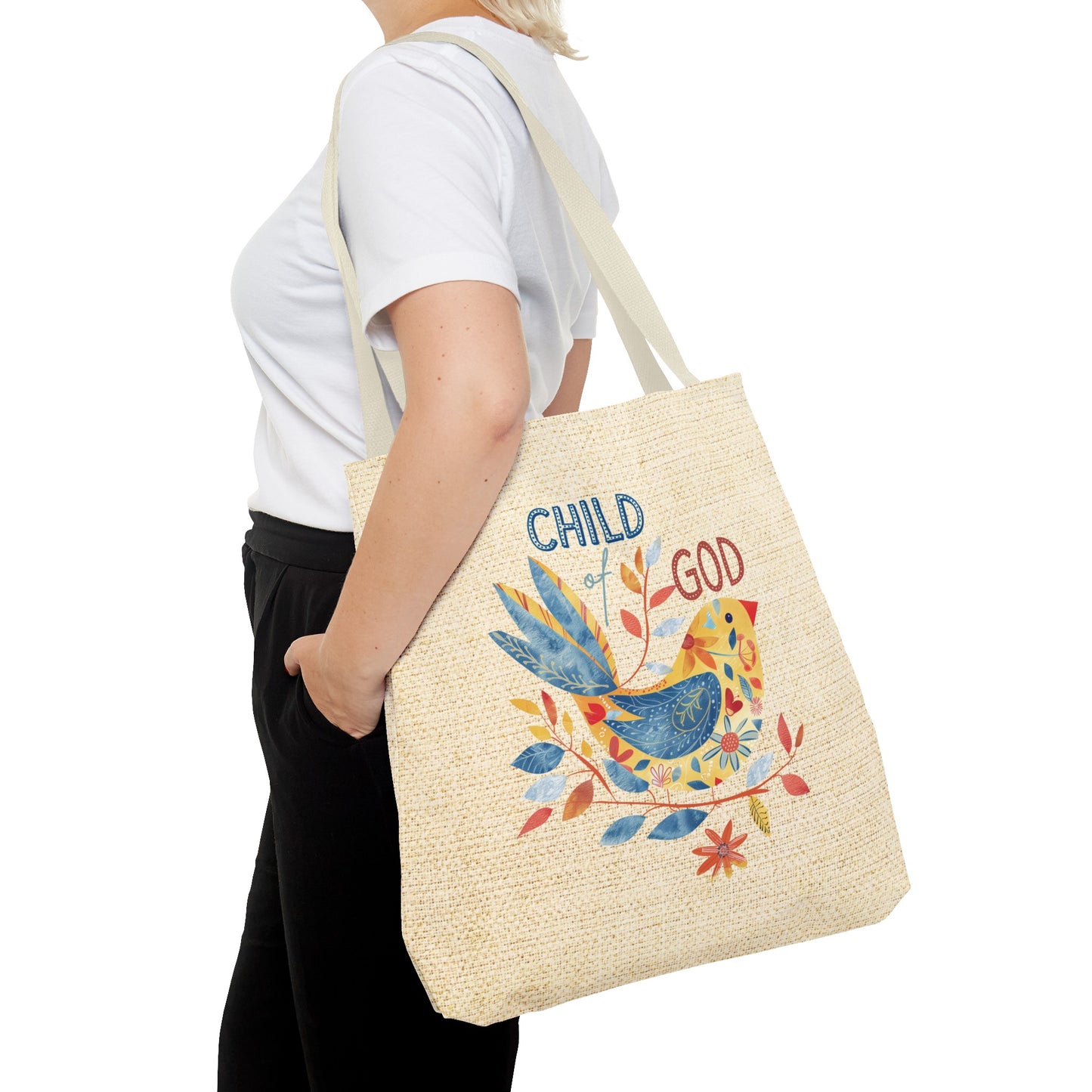 Child of God Tote Bag, Christian Merch, Gifts of the Holy Spirit, Travel Bag, Bible Bag, Book Bag, Getaway Bag, Secret Santa Gift, Gift for Church People