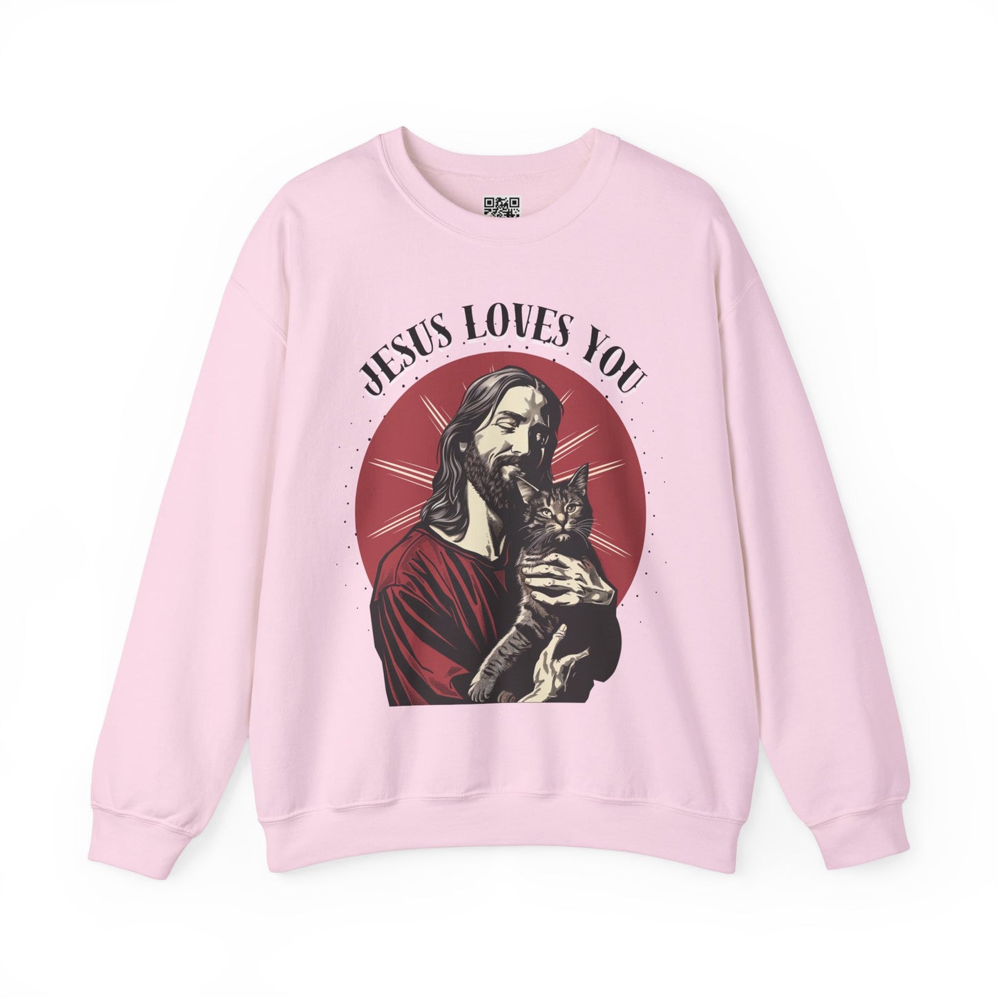 Jesus Loves You Unisex Heavy Blend Crewneck Sweatshirt, Christian Merch, Christian Streetwear, Ministry Shirt, Faith Based Shirt, Jesus Apparel