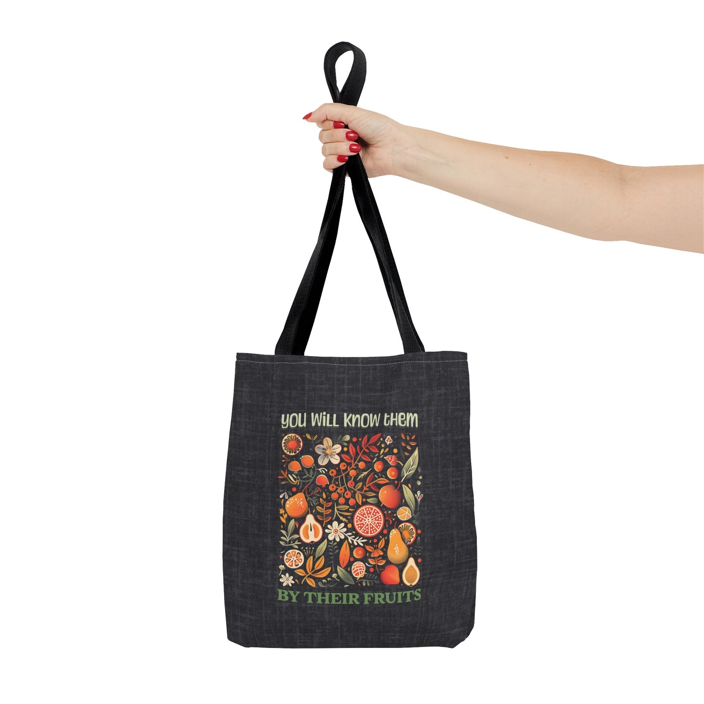 Fruits of the Spirit Tote Bag, Christian Merch, Gifts of the Holy Spirit, Travel Bag, Bible Bag, , Book Bag, Getaway Bag, Secret Santa Gift, Gift for Church People