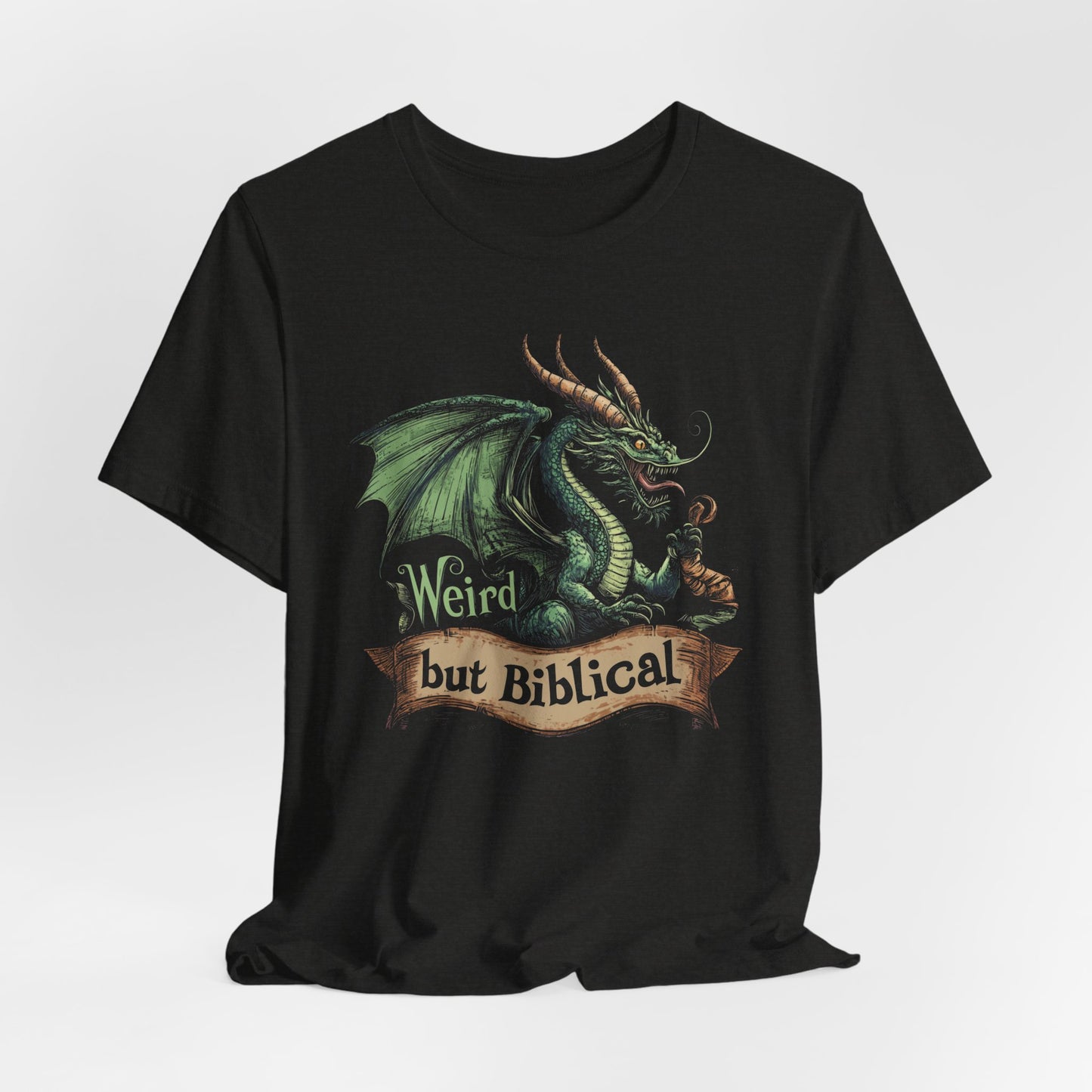 Weird but Biblical Tee, Faith Based Shirt, Unisex Christian T-Shirt, Funny Jesus Apparel, Baptism Gifts, Gift for Pastor or Church Friend