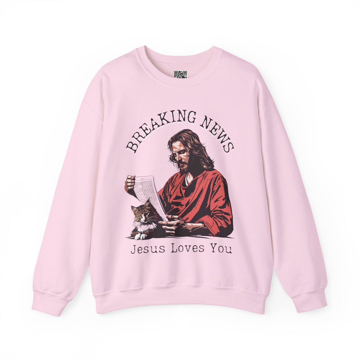 Jesus Loves You Unisex Heavy Blend Crewneck Sweatshirt, Christian Merch, Christian Streetwear, Ministry Shirt, Faith Based Shirt, Jesus Apparel