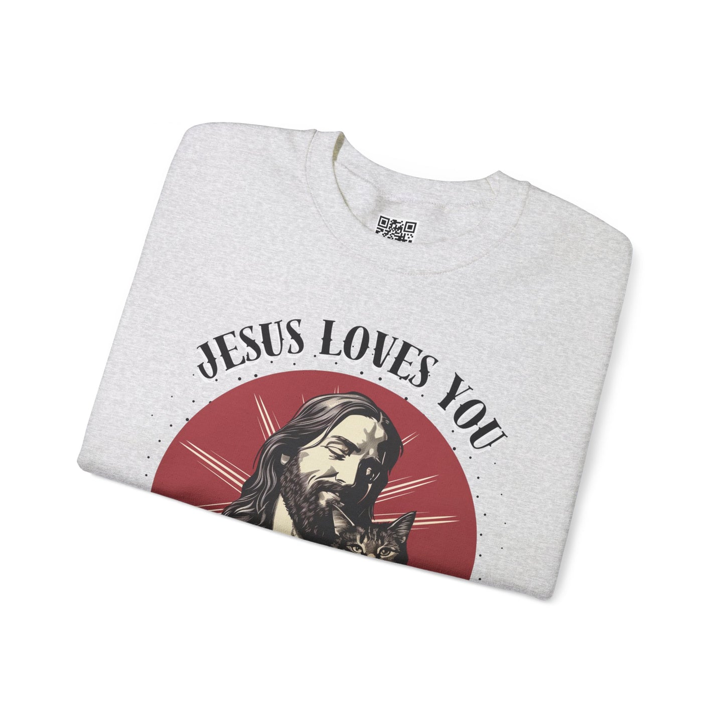 Jesus Loves You Unisex Heavy Blend Crewneck Sweatshirt, Christian Merch, Christian Streetwear, Ministry Shirt, Faith Based Shirt, Jesus Apparel