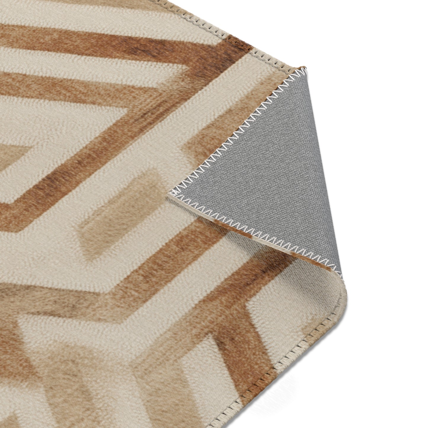 Modern Geometric Area Rug, Funky, Off White, & Unique Area Rugs, Custom Print Rug or Bathmat, 3 Sizes - 24x36 in, 36x60 in and 48x72 in
