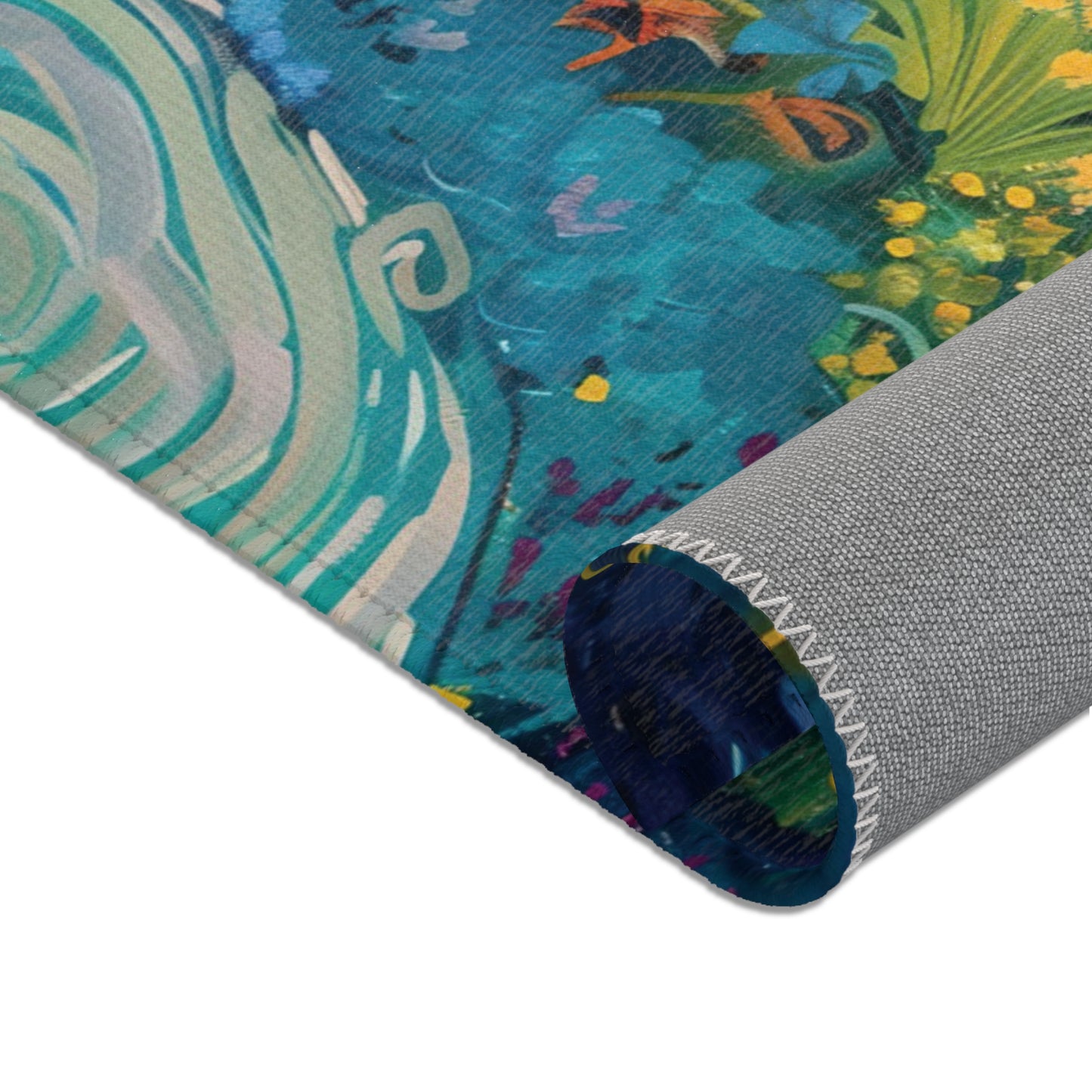 Van Gogh Inspired Area Rug, Funky, Colorful, & Unique Area Rugs, Custom Print Rug or Bathmat, 3 Sizes - 24x36 in, 36x60 in and 48x72 in