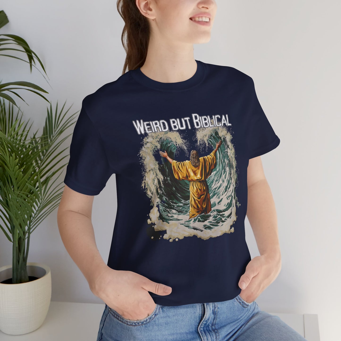 Weird but Biblical Tee, Faith Based Shirt, Unisex Christian T-Shirt, Funny Jesus Apparel, Baptism Gifts, Gift for Pastor or Church Friend