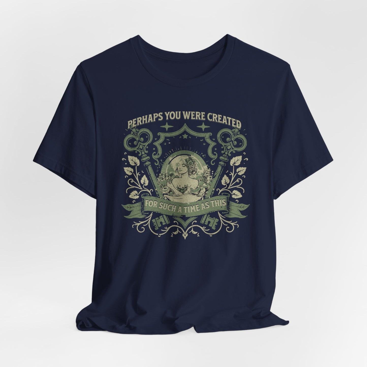 Perhaps you were Created for Such a Time as This Unisex Jersey Short Sleeve Tee, Christian Merch, Jesus Loves You, Faith Based Shirt, Christian Apparel, Jesus Apparel