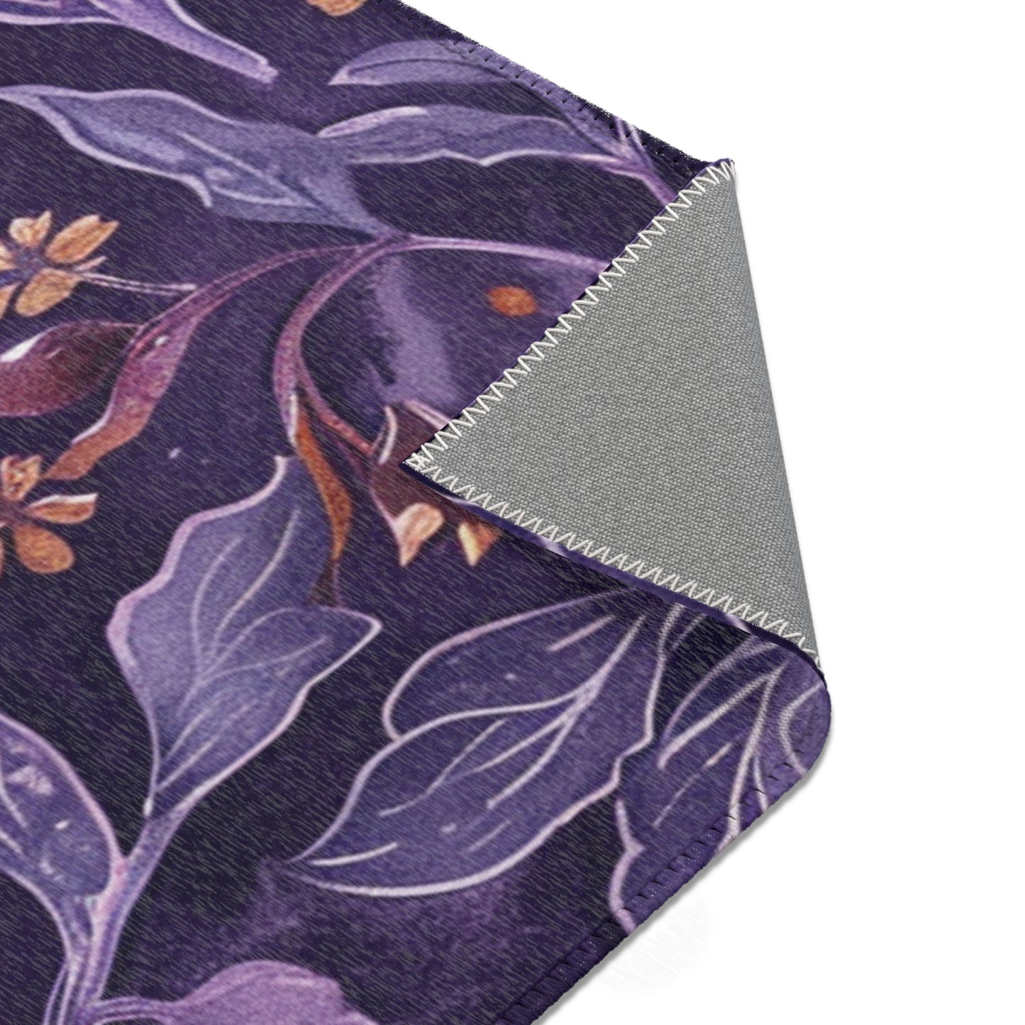 Modern Boho Floral Lavender Area Rug, Funky, Colorful, & Unique Area Rugs, Custom Print Rug Bathmat, 3 Sizes-24x36 in, 36x60 in and 48x72 in