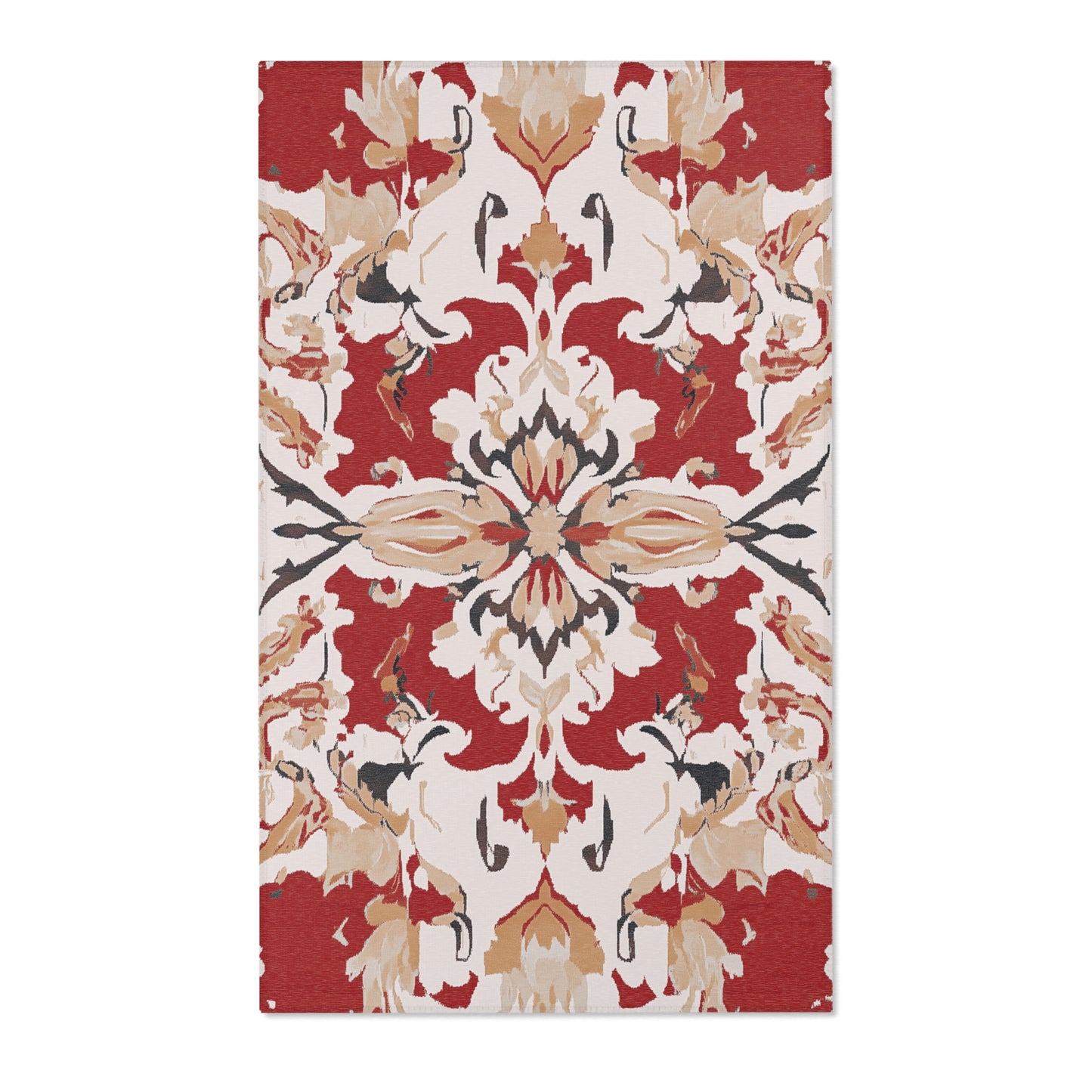 Modern Boho Floral Area Rug, Funky, Colorful, & Unique Area Rugs, Custom Print Rug Bathmat, 3 Sizes-24x36 in, 36x60 in and 48x72 in