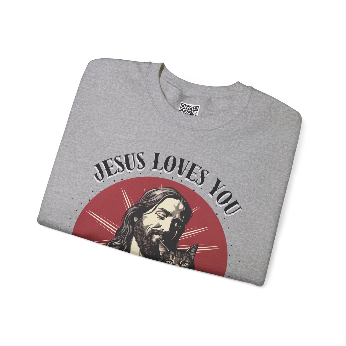 Jesus Loves You Unisex Heavy Blend Crewneck Sweatshirt, Christian Merch, Christian Streetwear, Ministry Shirt, Faith Based Shirt, Jesus Apparel