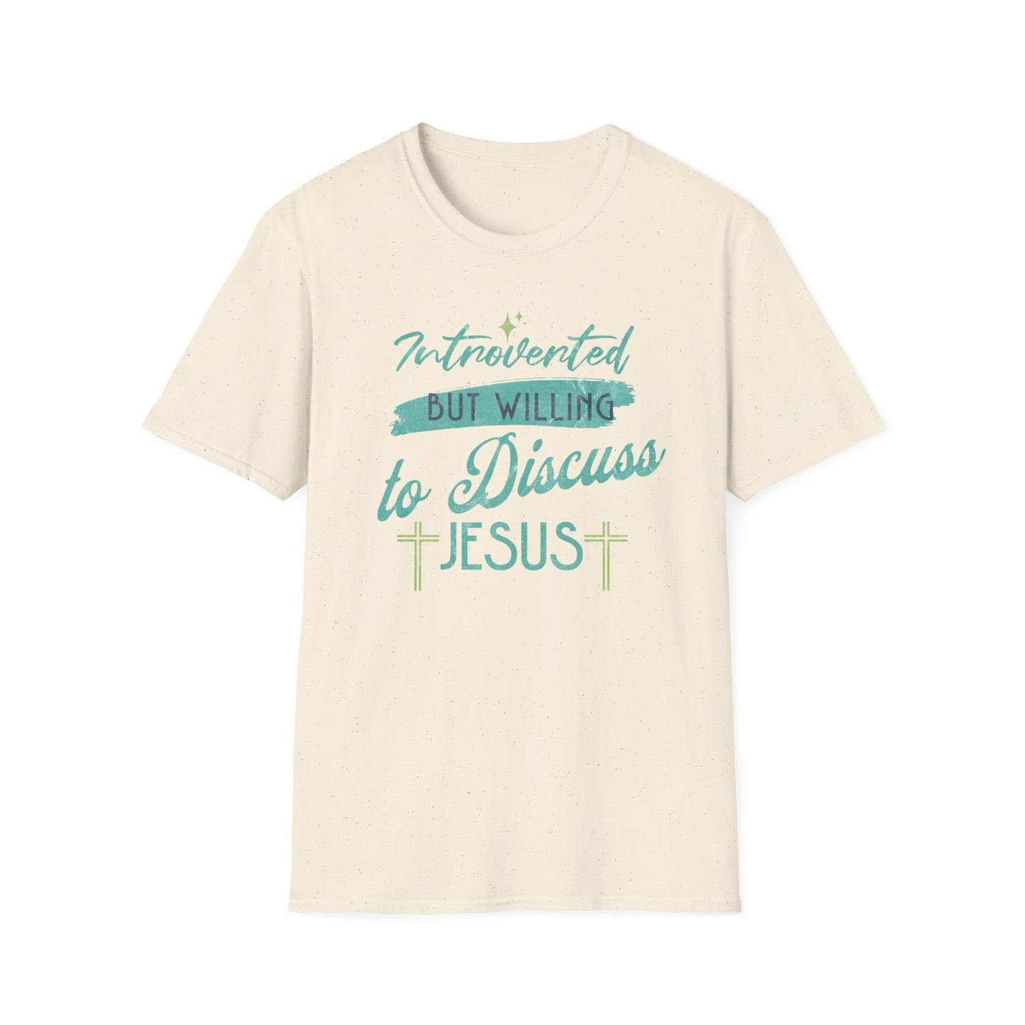 Introverted Christian Unisex Softstyle T-Shirt - Christian Streetwear, Jesus Apparel, Religious Clothing, Spiritual Merch, Faith Based Shirt