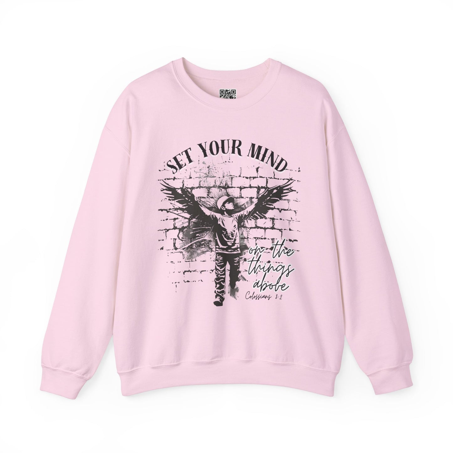 Set Your Mind on the Things Above Unisex Heavy Blend Crewneck Sweatshirt, Christian Merch, Christian Streetwear, Ministry Shirt, Faith Based Shirt, Jesus Apparel