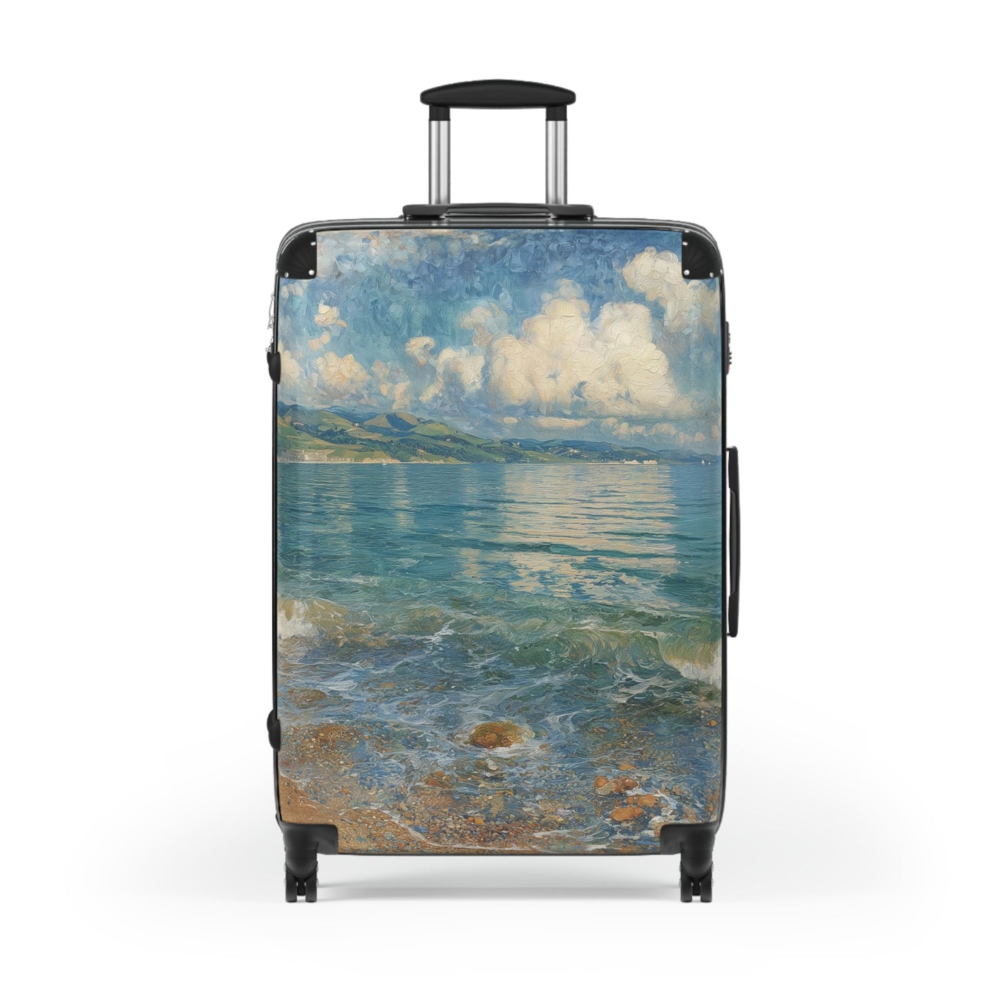 Gustav Klimt Inspired Suitcase, Bright and Colorful Tropical Luggage for Airport, Rolling Weekender Travel Bag Gift for Flight Attendant