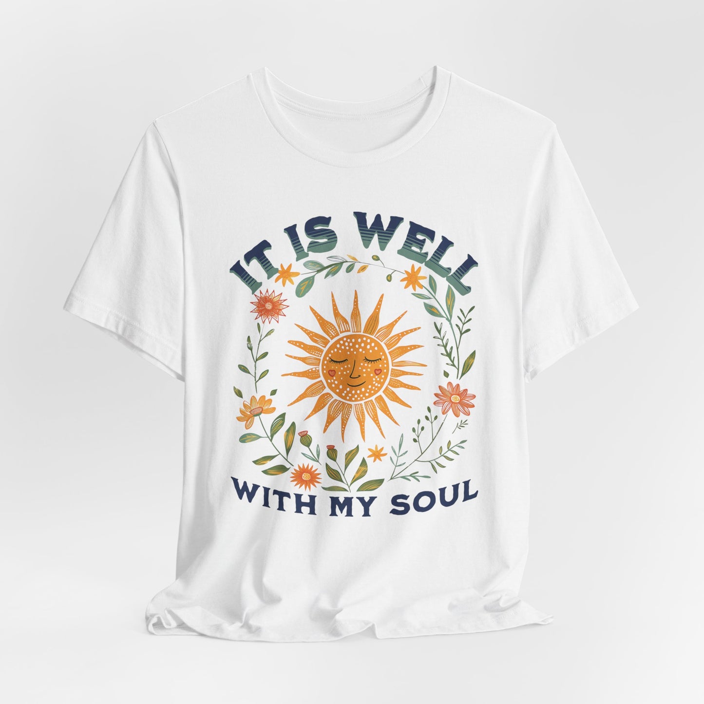 It is Well with my Soul Unisex Jersey Short Sleeve Tee, Christian Merch, Jesus Loves You, Faith Based Shirt, Christian Apparel, Jesus Apparel