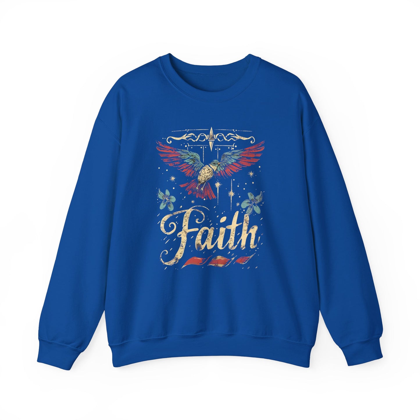 Faith Unisex Heavy Blend Crewneck Sweatshirt, Christian Merch, Christian Streetwear, Ministry Shirt, Faith Based Shirt, Praise Sweater
