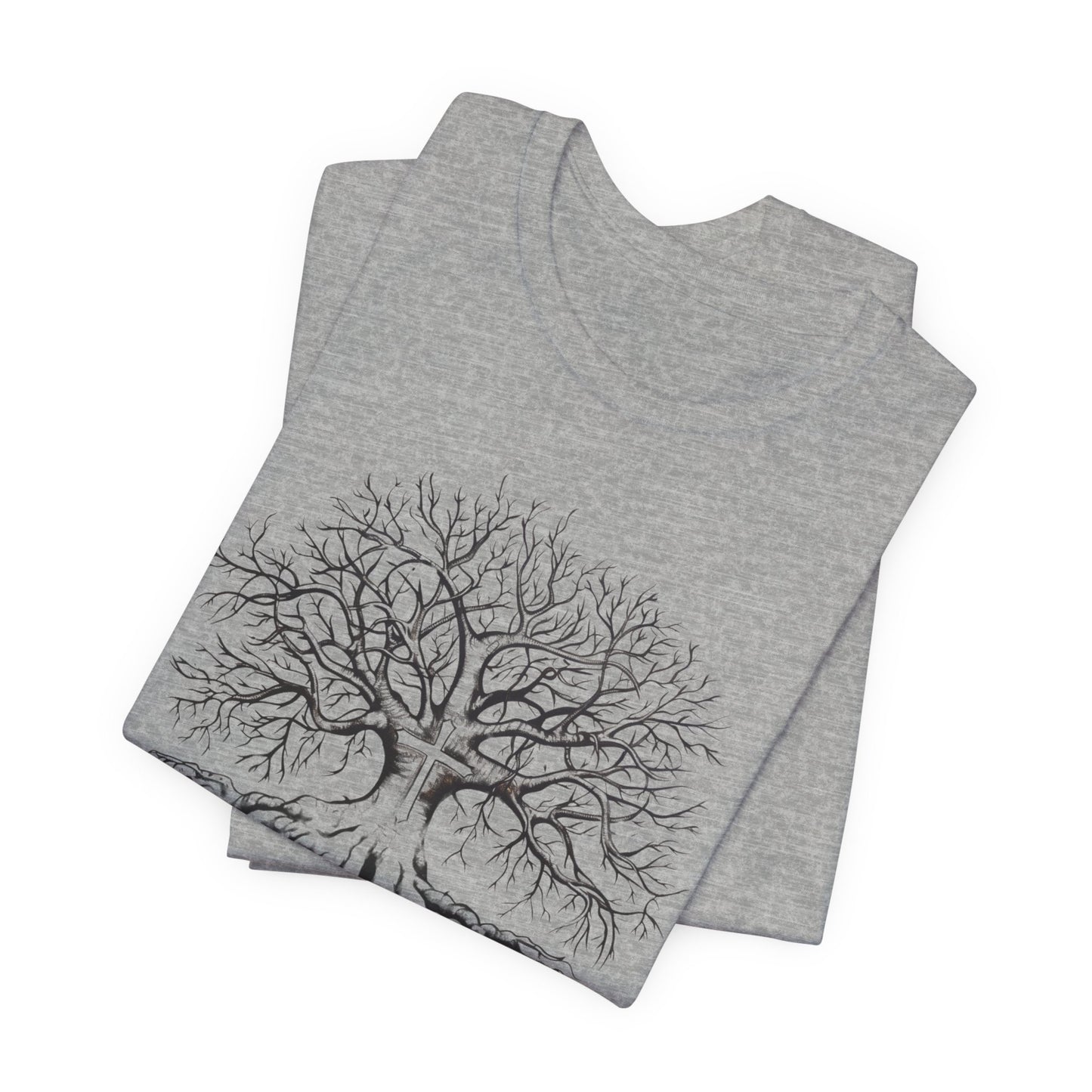 Rooted in Christ Unisex Jersey Short Sleeve Tee, Christian Merch, Jesus Loves You, Faith Based Shirt, Christian Apparel, Jesus Apparel