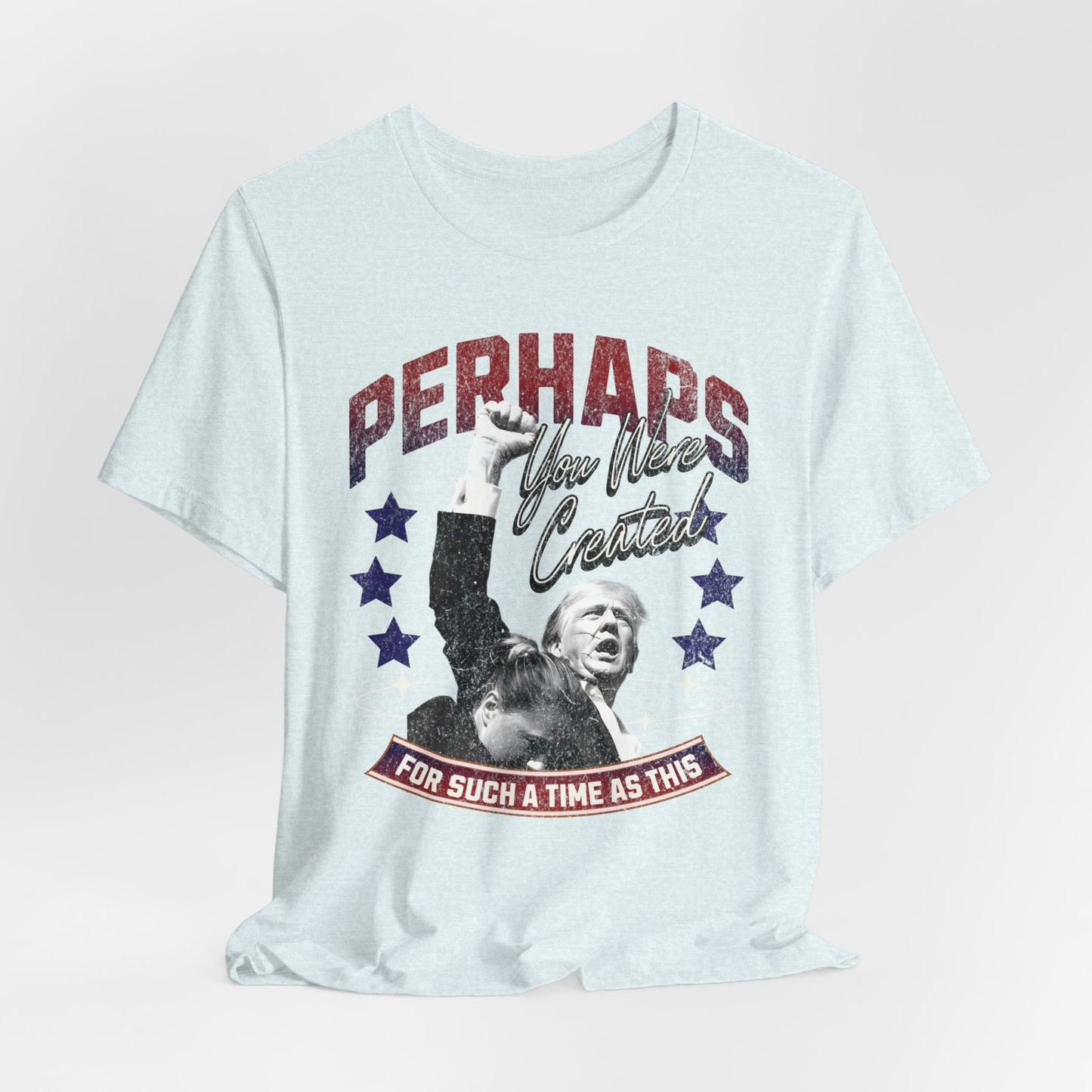Perhaps you were Created for Such a Time as This T-Shirt - Unisex Jersey Short Sleeve Tee, Election Apparel, Election 2024, Trump Apparel, Fight Fight Fight