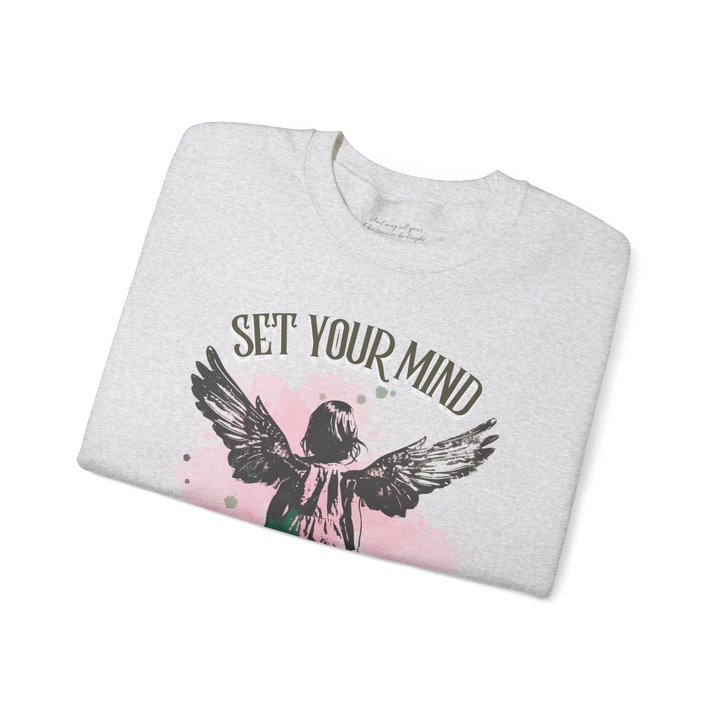 Set Your Mind on the Things Above Sweatshirt, Unisex Heavy Blend™ Crewneck, Christian Apparel, Biblical Clothing, Inspirational Apparel, Jesus Shirt