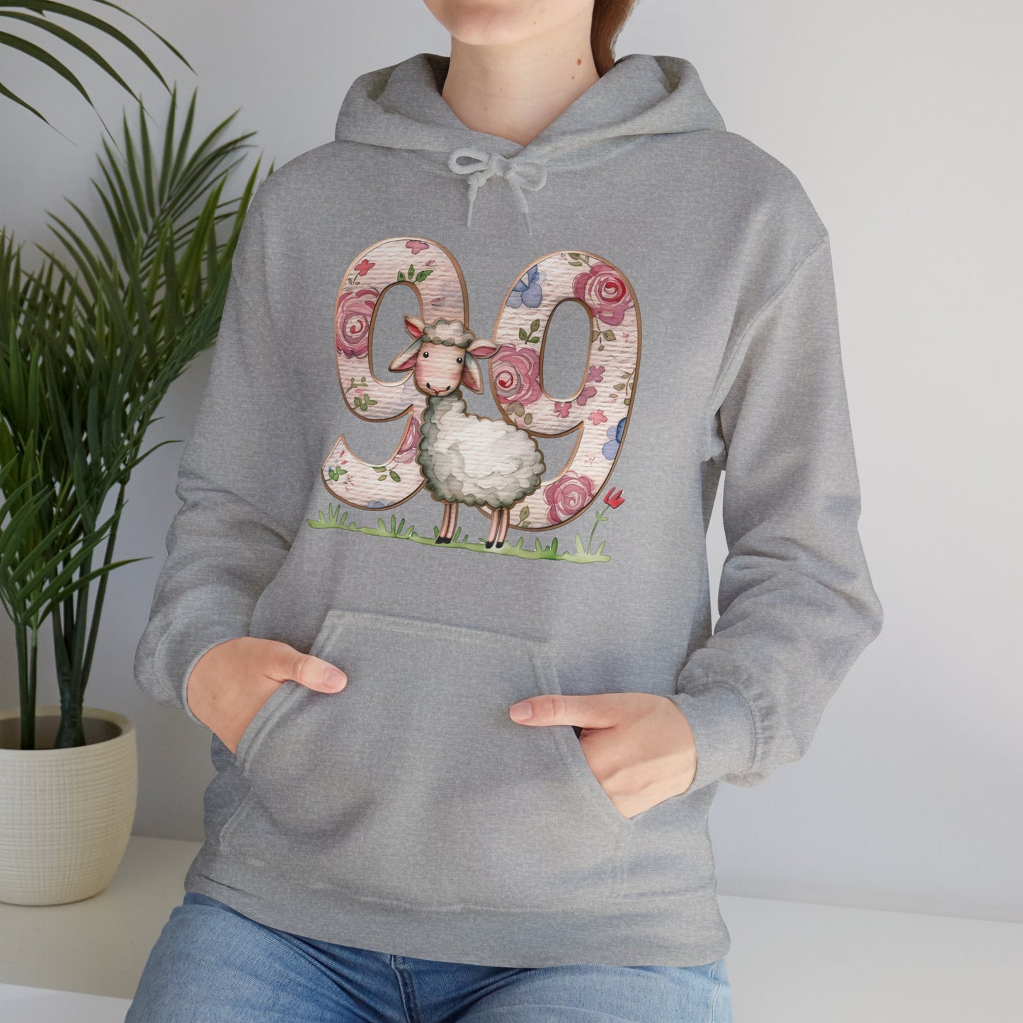 He Leaves the 99 Unisex Heavy Blend™ Hooded Sweatshirt, Christian Merch, Christian Streetwear, Ministry Shirt, Faith Based Shirt, Praise Hoodie