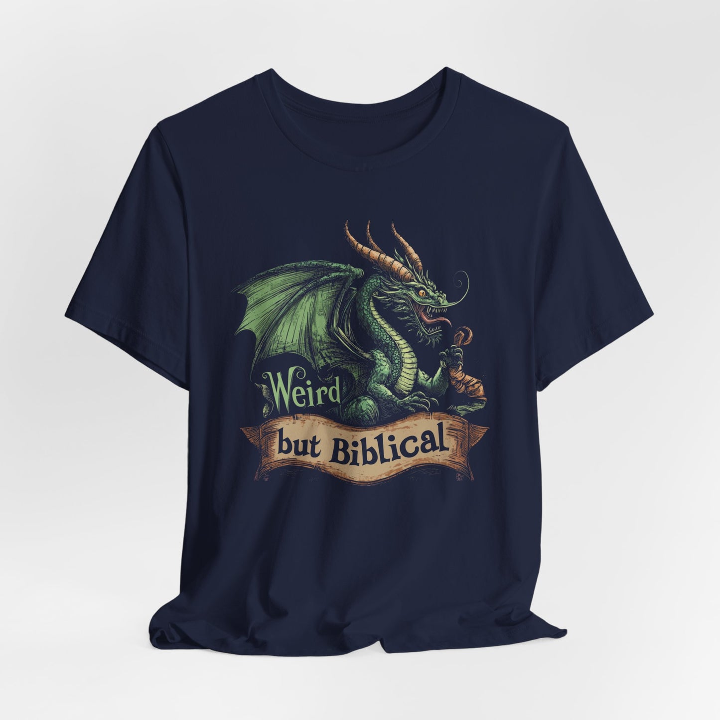 Weird but Biblical Tee, Faith Based Shirt, Unisex Christian T-Shirt, Funny Jesus Apparel, Baptism Gifts, Gift for Pastor or Church Friend