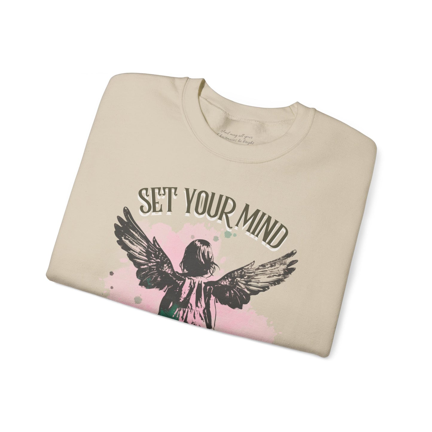 Set Your Mind on the Things Above Sweatshirt, Unisex Heavy Blend™ Crewneck, Christian Apparel, Biblical Clothing, Inspirational Apparel, Jesus Shirt