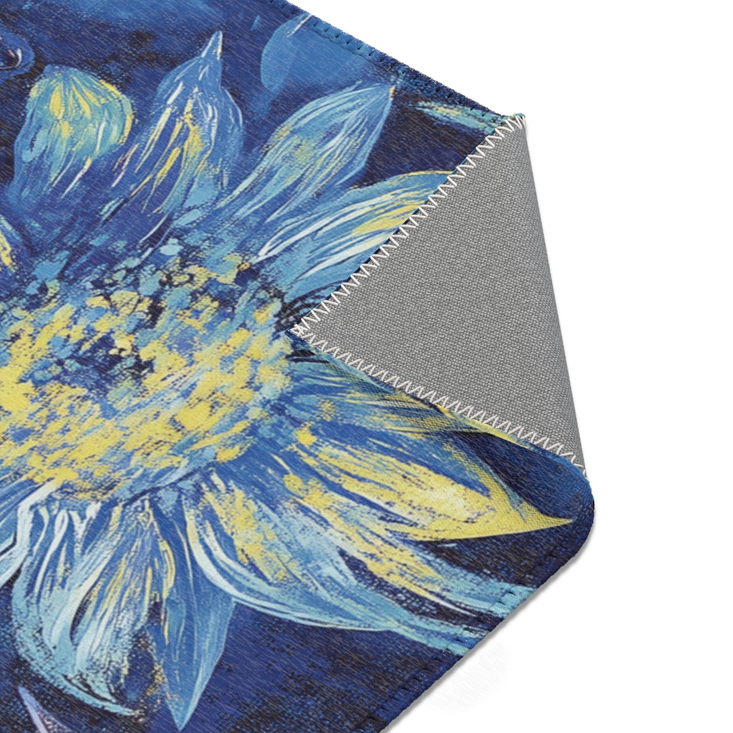 Modern Boho Floral Purple Area Rug, Funky, Colorful, & Unique Area Rugs, Custom Print Rug Bathmat, 3 Sizes - 24x36 in, 36x60 in and 48x72 in