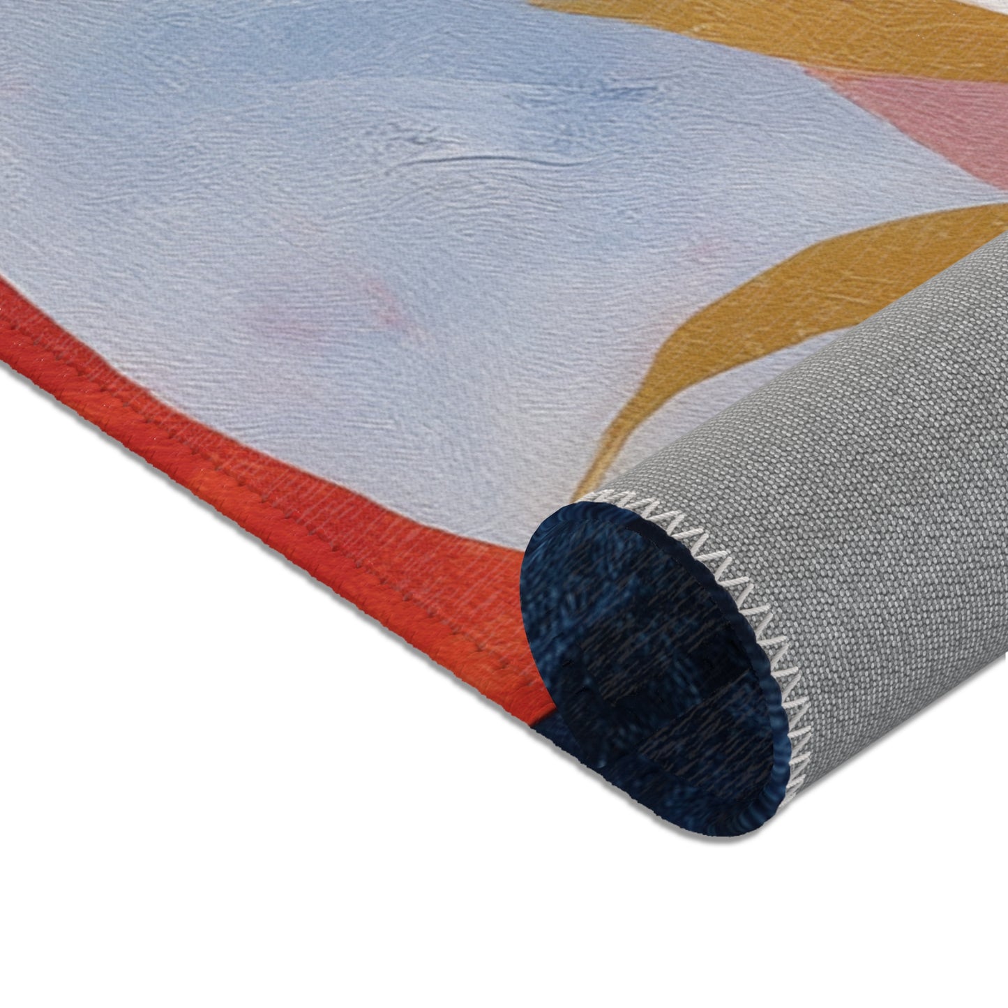 Modern Floral Boho Area Rug, Funky, Off White, & Unique Area Rugs, Custom Print Rug or Bathmat, 3 Sizes - 24x36 in, 36x60 in and 48x72 in