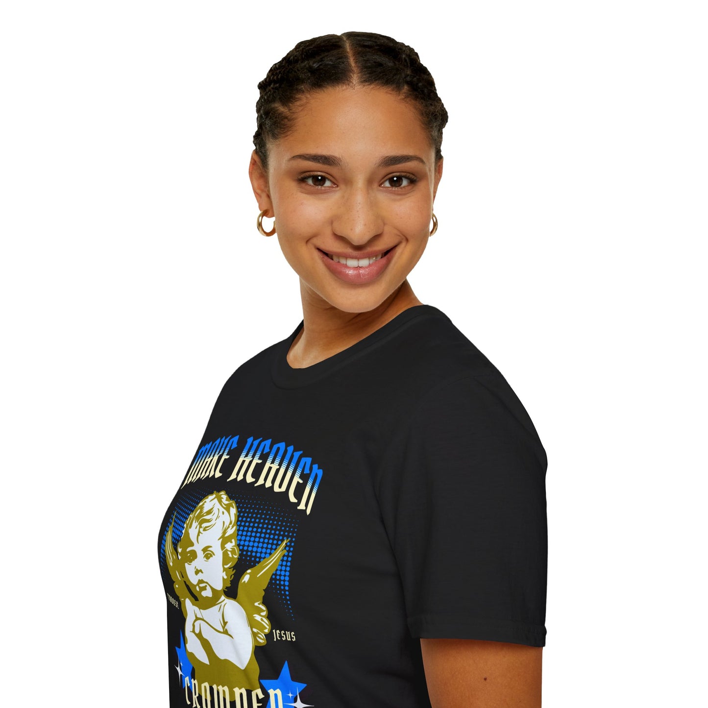 Make Heaven Crowded Unisex Softstyle T-Shirt - Christian Streetwear, Jesus Apparel, Religious Clothing, Spiritual Merch, Faith Based Shirt