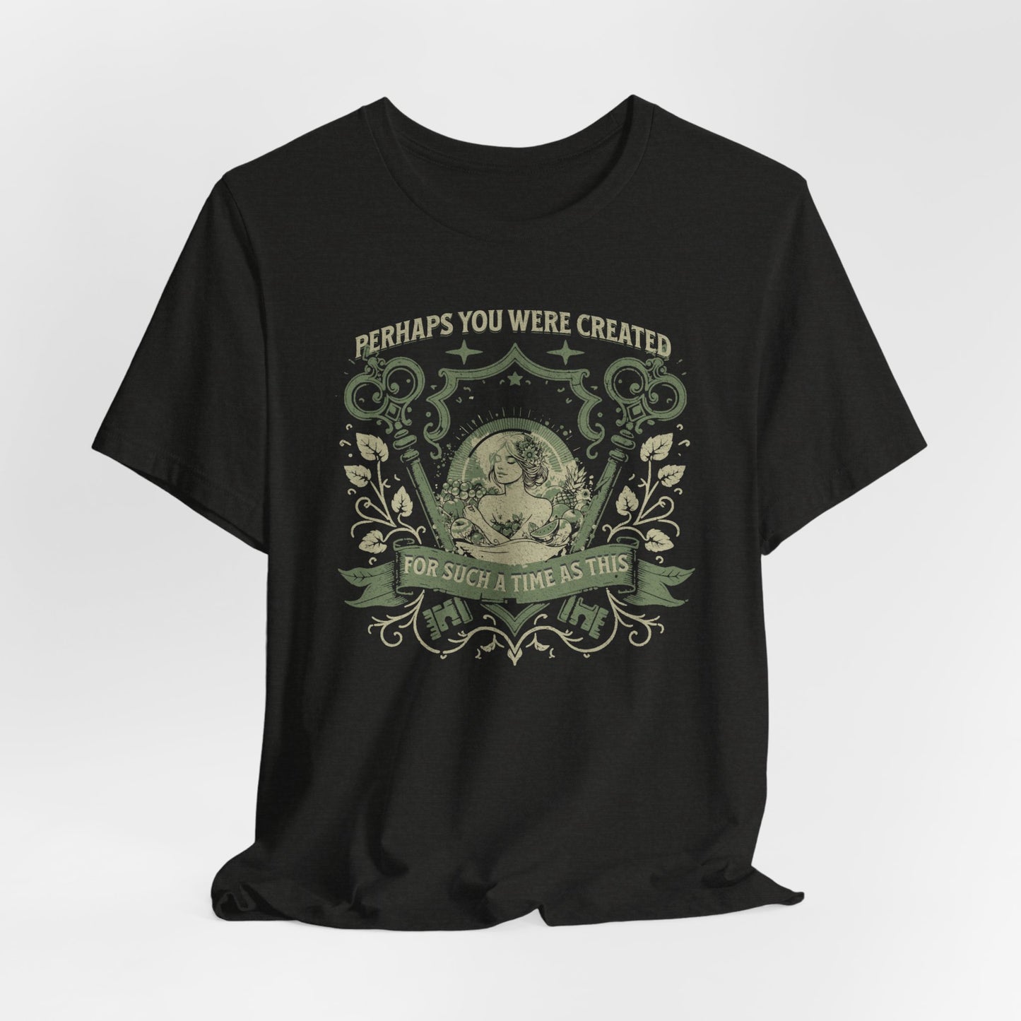Perhaps you were Created for Such a Time as This Unisex Jersey Short Sleeve Tee, Christian Merch, Jesus Loves You, Faith Based Shirt, Christian Apparel, Jesus Apparel