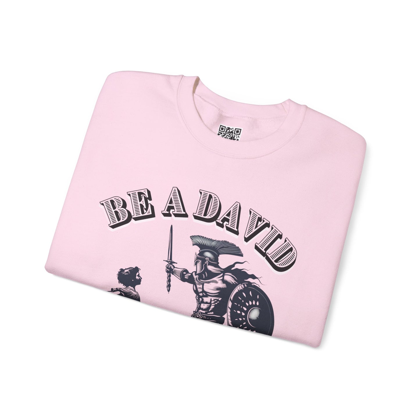 Be a David Unisex Heavy Blend Crewneck Sweatshirt, Christian Merch, Christian Streetwear, Ministry Shirt, Faith Based Shirt, Jesus Apparel