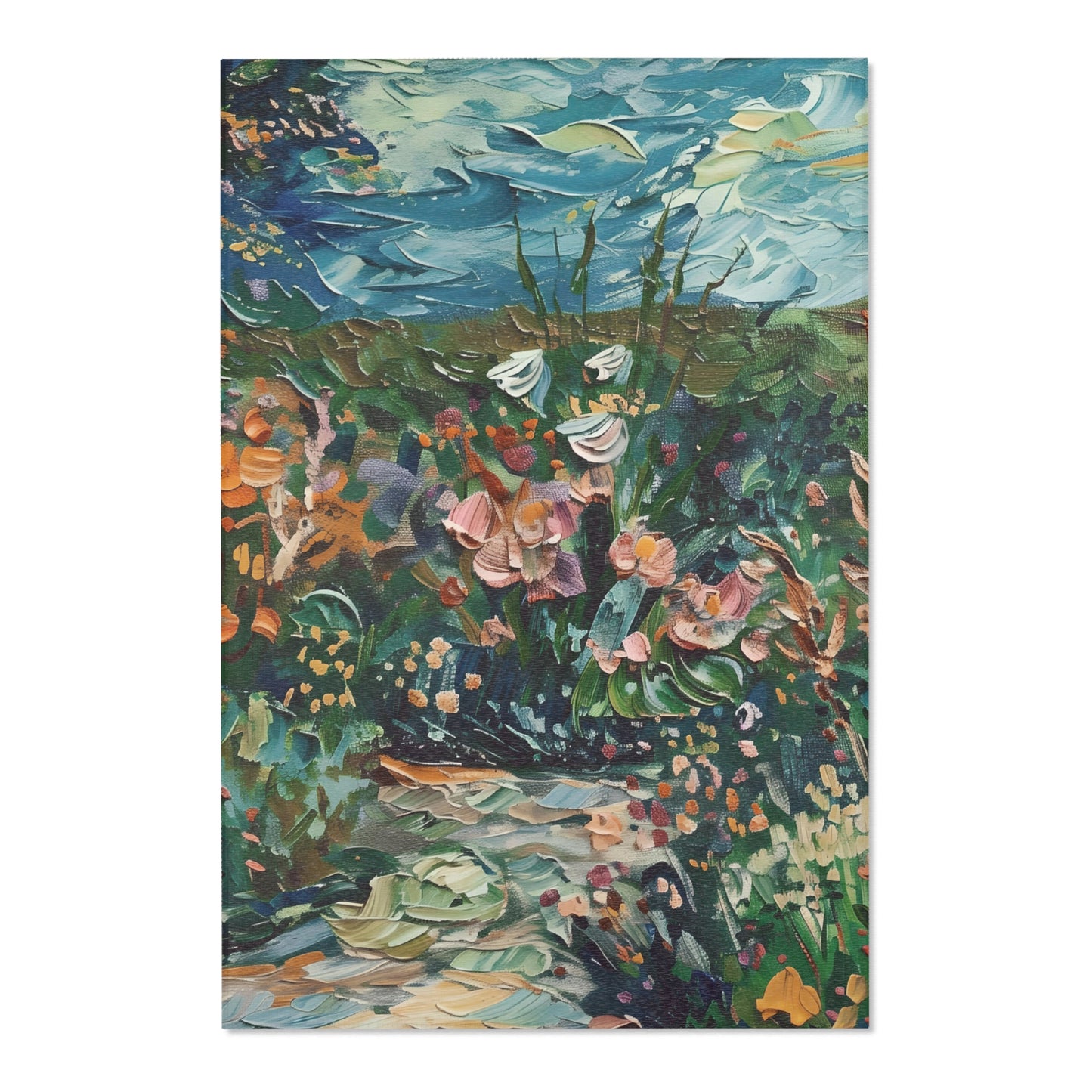 Van Gogh Inspired Area Rug, Funky, Colorful, & Unique Area Rugs, Custom Print Rug or Bathmat, 3 Sizes - 24x36 in, 36x60 in and 48x72 in