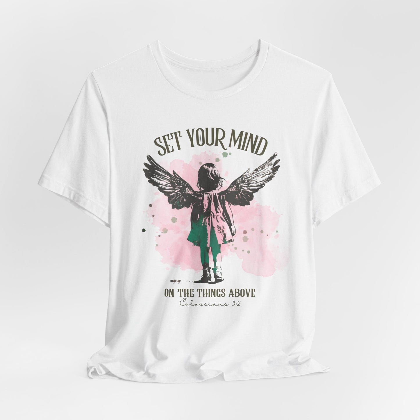 Set Your Mind on the Things Above T-shirt - Unisex Jersey Short Sleeve Tee, Christian Merch, Christian Streetwear, Faith Based Shirt, Christian Apparel, Christian Shirts