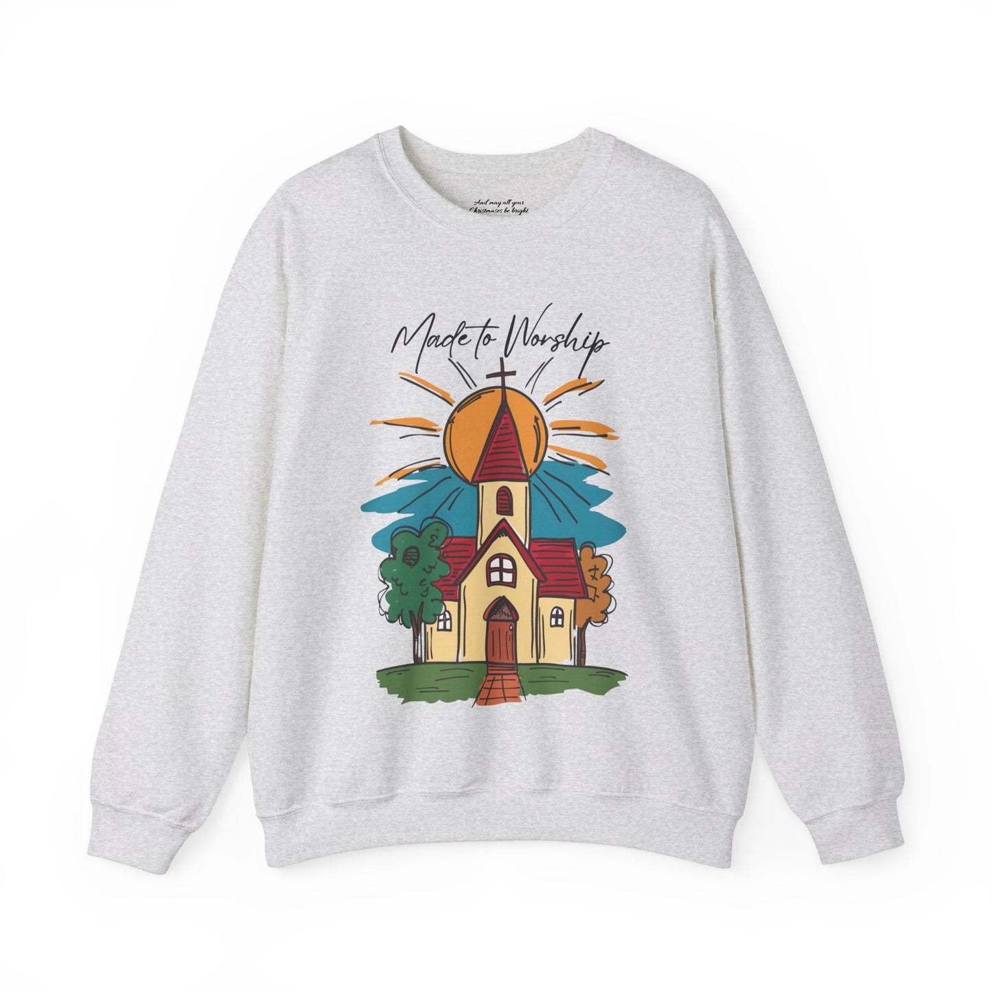 Made to Worship Sweatshirt, Unisex Heavy Blend™ Crewneck, Christian Apparel, Biblical Clothing, Inspirational Apparel, Jesus Shirt