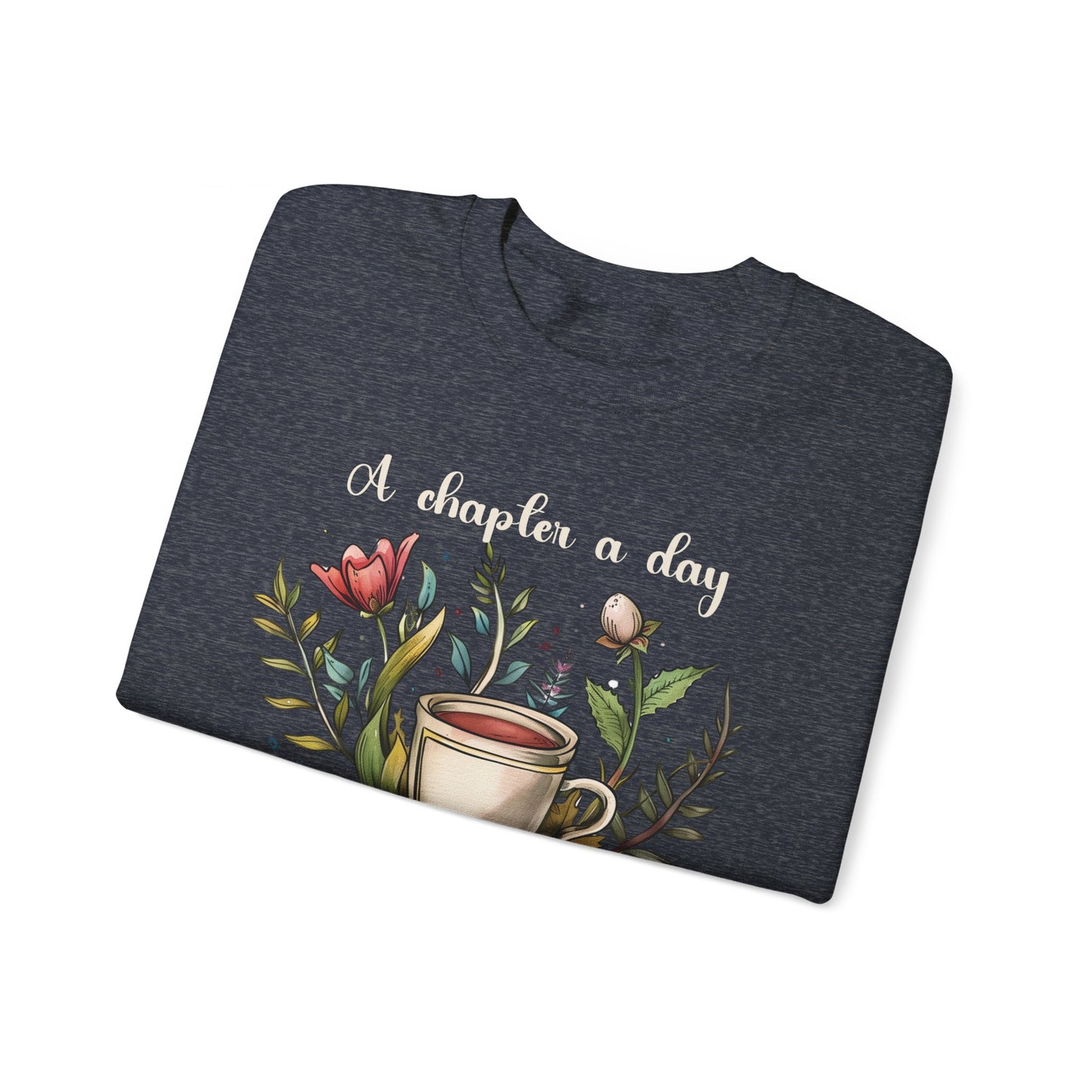 A Chapter a Day Sweatshirt, Unisex Heavy Blend™ Crewneck, Christian Apparel, Biblical Clothing, Inspirational Apparel, Jesus Shirt