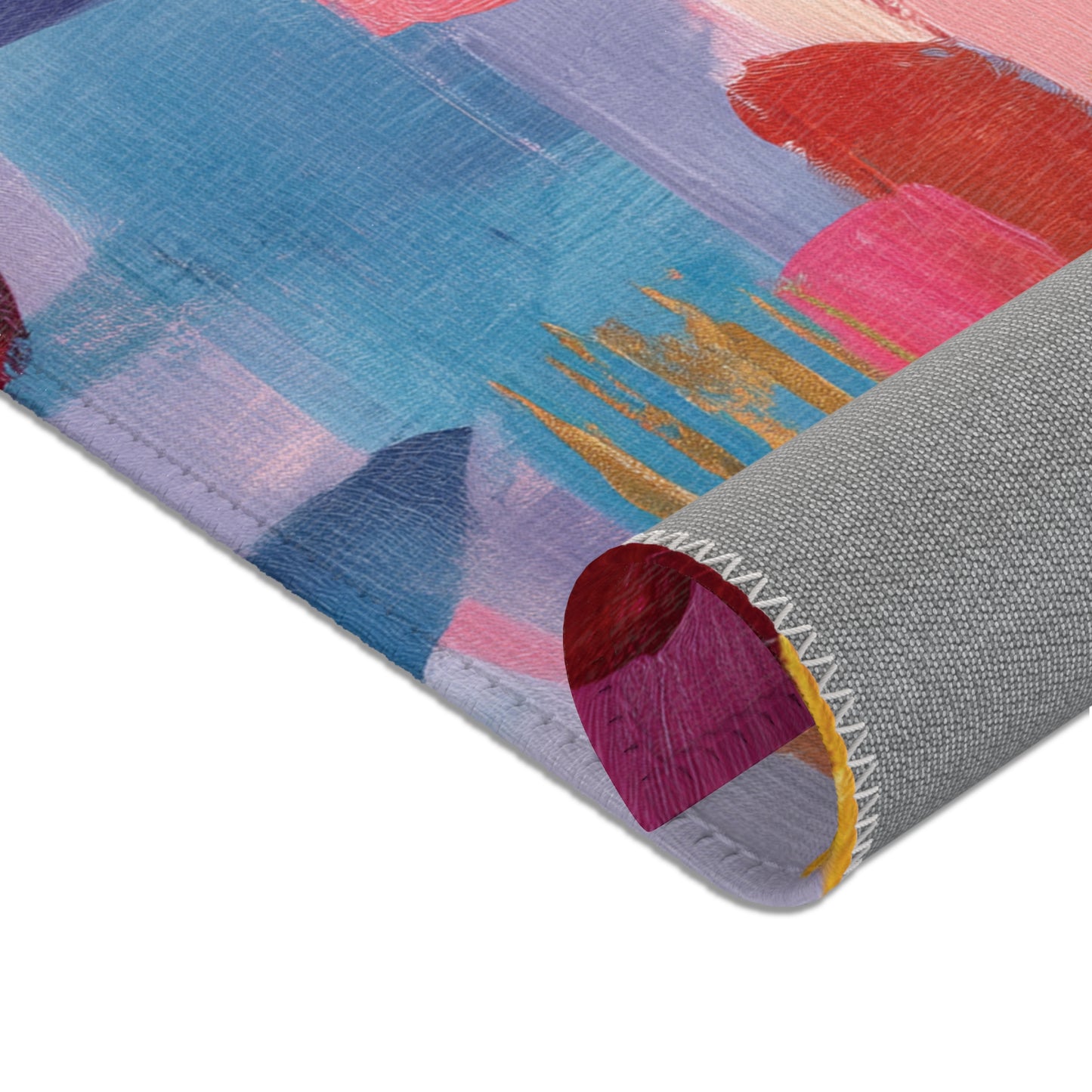 Modern Boho Area Rug, Funky, Colorful, & Unique Area Rugs, Custom Print Rug or Bathmat, 3 Sizes - 24x36 in, 36x60 in and 48x72 in