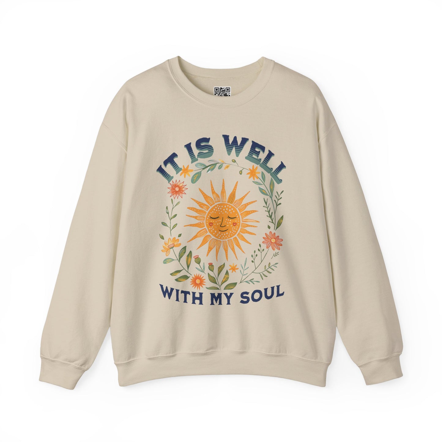 It is Well with my Soul Unisex Heavy Blend Crewneck Sweatshirt, Christian Merch, Christian Streetwear, Ministry Shirt, Faith Based Shirt, Jesus Apparel
