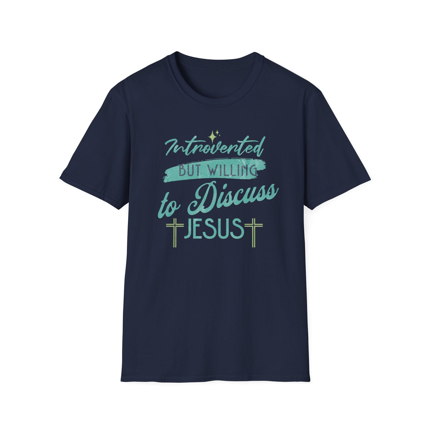 Introverted Christian Unisex Softstyle T-Shirt - Christian Streetwear, Jesus Apparel, Religious Clothing, Spiritual Merch, Faith Based Shirt