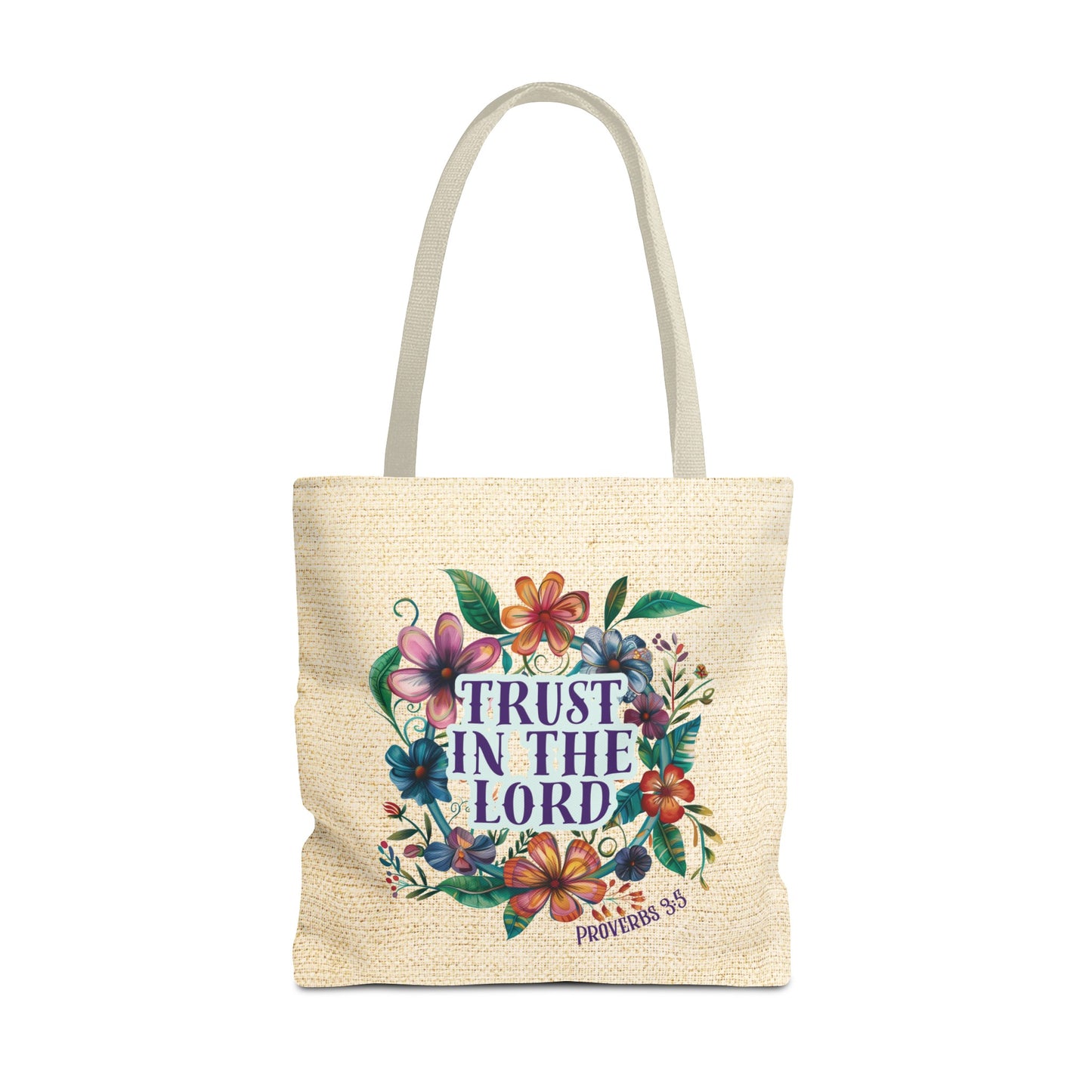 Trust in the Lord Tote Bag, Christian Merch, Gifts of the Holy Spirit, Travel Bag, Bible Bag, Book Bag, Getaway Bag, Secret Santa Gift, Gift for Church People