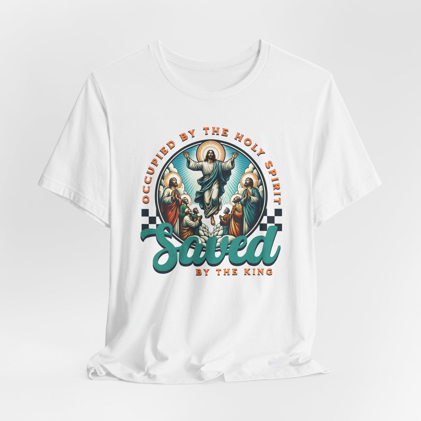 Occupied by the Holy Spirit T-Shirt, Unisex Jersey Crewneck, Jesus is the Reason, Jesus is King, Christian Merch, Glory to God