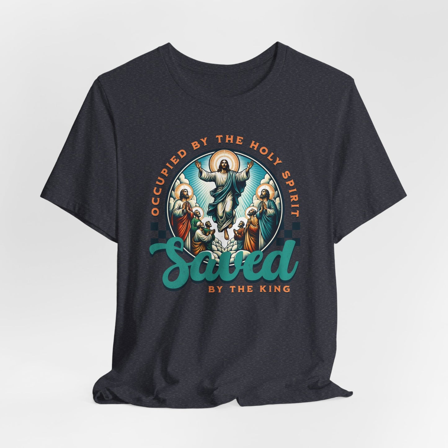 Occupied by the Holy Spirit T-Shirt, Unisex Jersey Crewneck, Jesus is the Reason, Jesus is King, Christian Merch, Glory to God