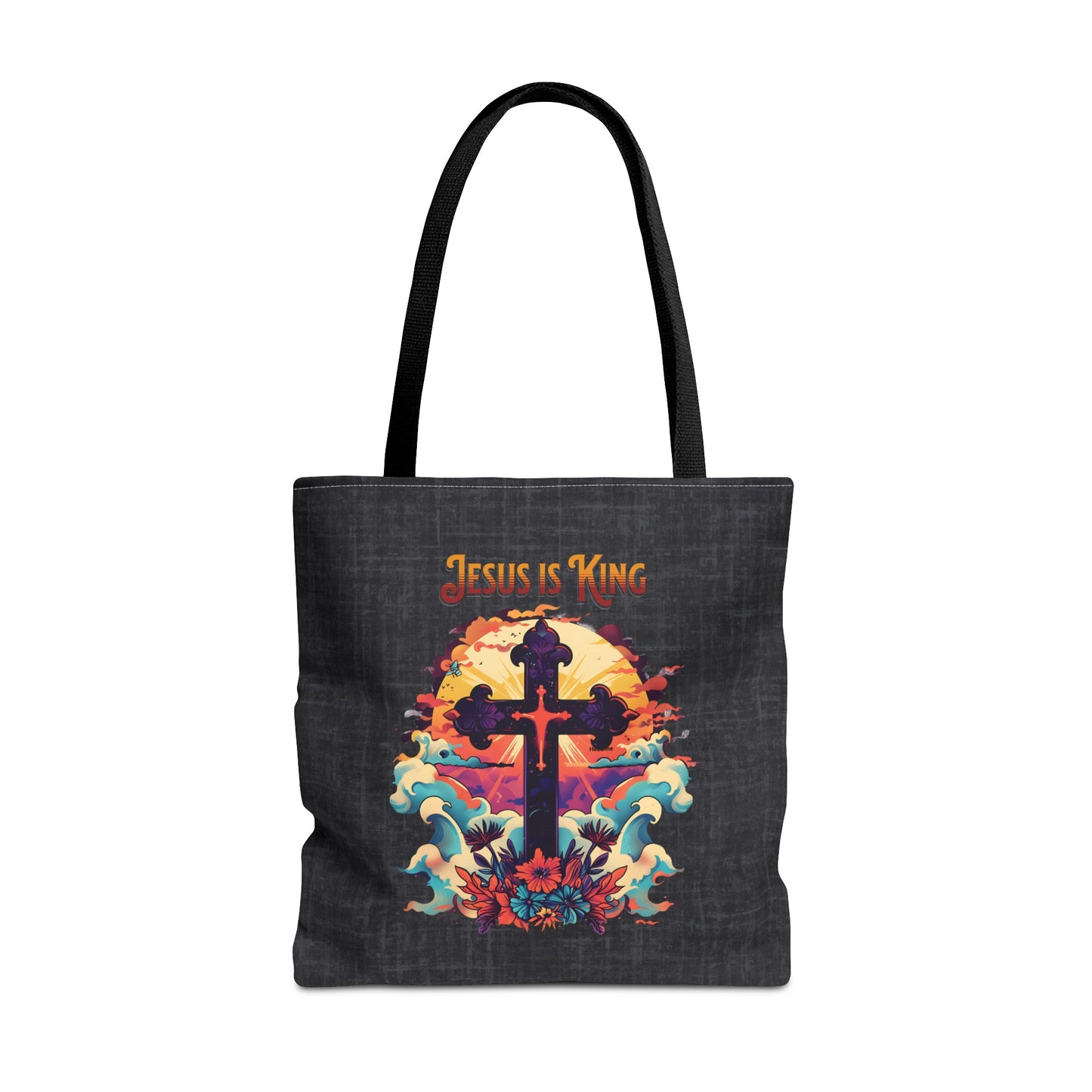 Jesus is King Tote Bag, Christian Merch, The Way the Truth the Life, Travel Bag, Bible Bag, , Book Bag, Getaway Bag, Secret Santa Gift, Gift for Church People