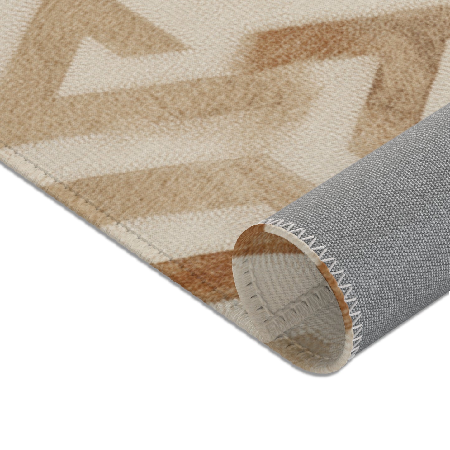 Modern Geometric Area Rug, Funky, Off White, & Unique Area Rugs, Custom Print Rug or Bathmat, 3 Sizes - 24x36 in, 36x60 in and 48x72 in
