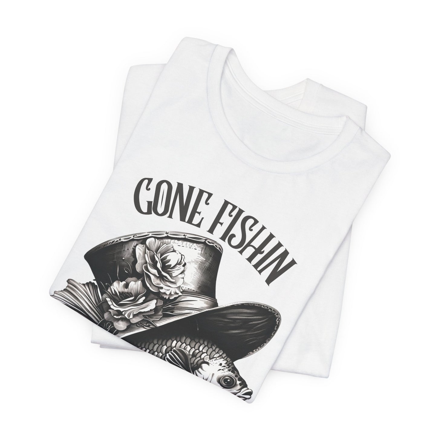 Gone Fishin' T-shirt - Unisex Jersey Short Sleeve Tee, Christian Merch, Christian Streetwear, Faith Based Shirt, Christian Apparel, Christian Shirts
