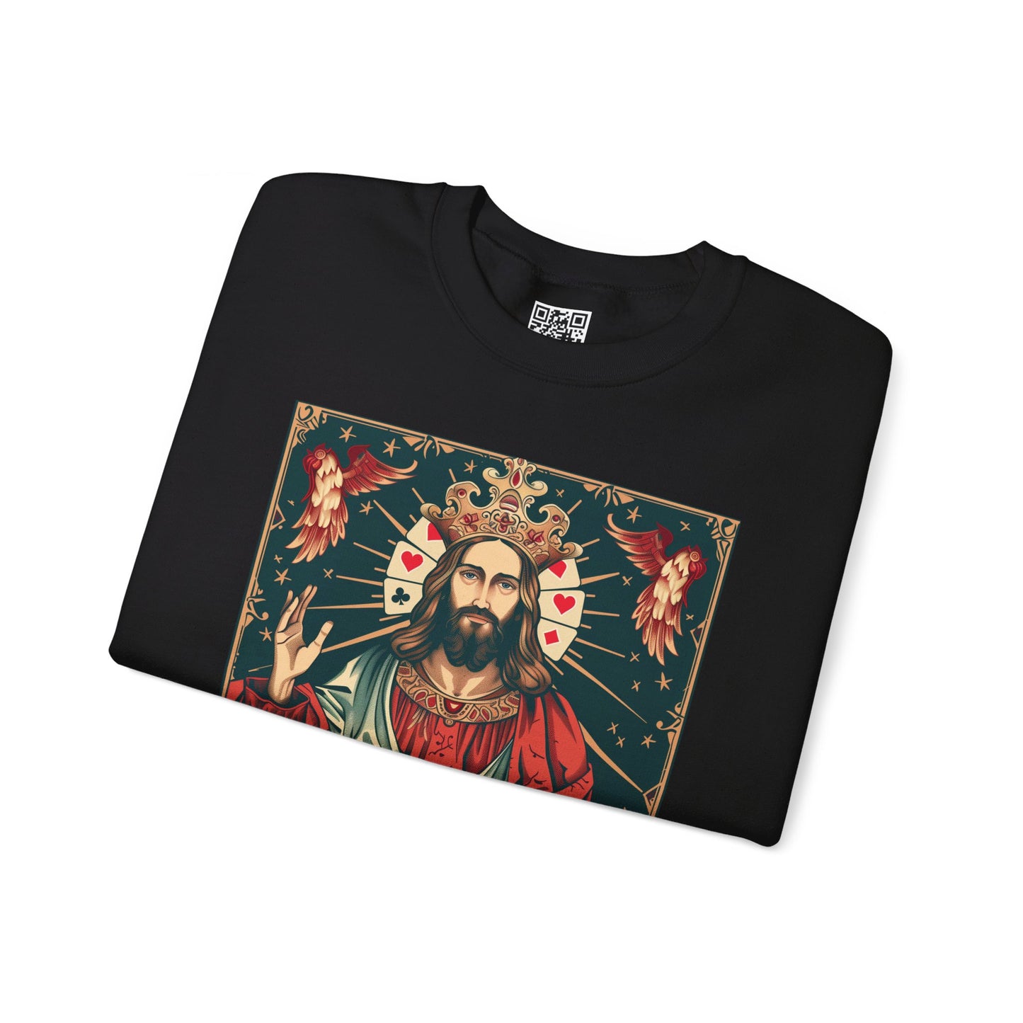 King of Kings Unisex Heavy Blend Crewneck Sweatshirt, Christian Merch, Christian Streetwear, Ministry Shirt, Faith Based Shirt, Jesus Apparel