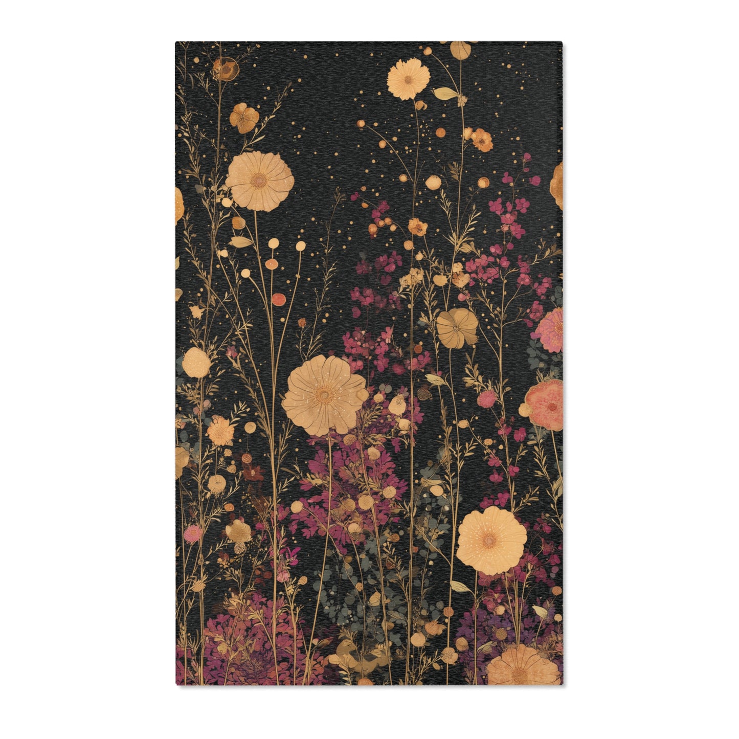 Gustav Klimt Inspired Area Rug, Low Pile, Funky, Colorful, & Unique Area Rugs, Custom Print Rug or Bathmat, 3 Sizes-24x36", 36x60", 48x72"