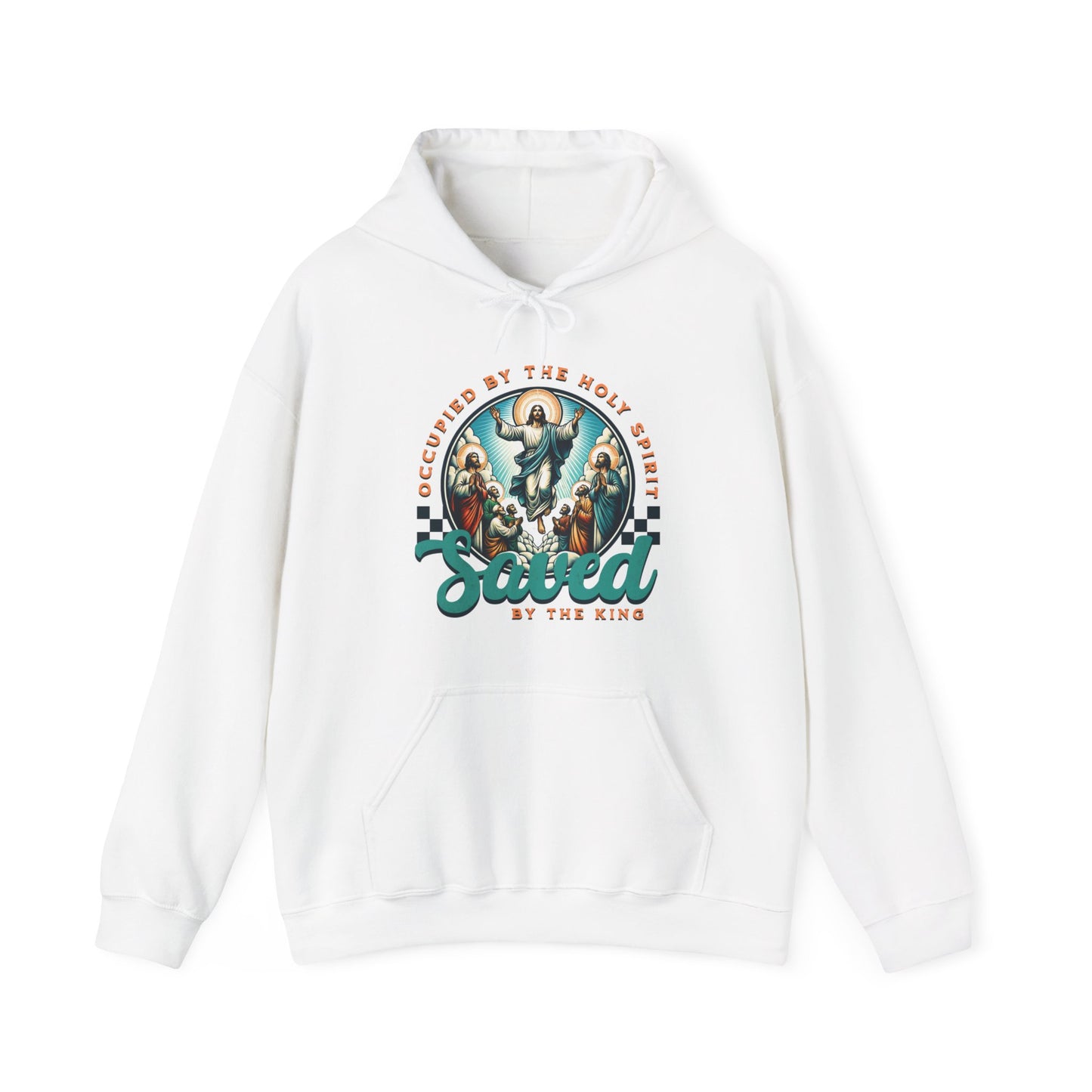 Occupied by the Holy Spirit Hoodie, Unisex Heavy Blend, Jesus is the Reason, Jesus is King, Christian Merch, Glory to God