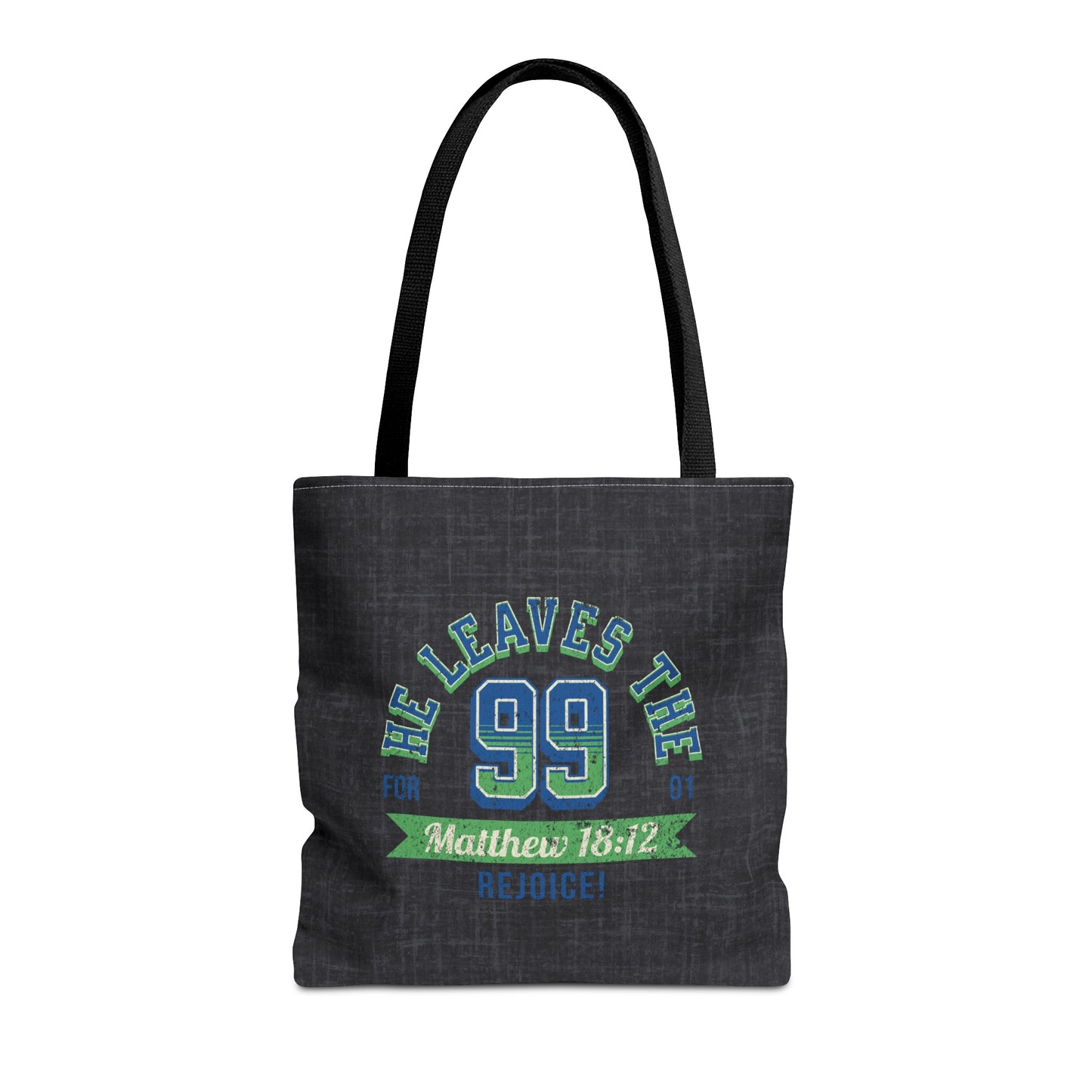 He Leaves the 99 Tote Bag, Christian Merch, Gifts of the Holy Spirit, Travel Bag, Bible Bag, Book Bag, Getaway Bag, Secret Santa Gift, Gift for Church People