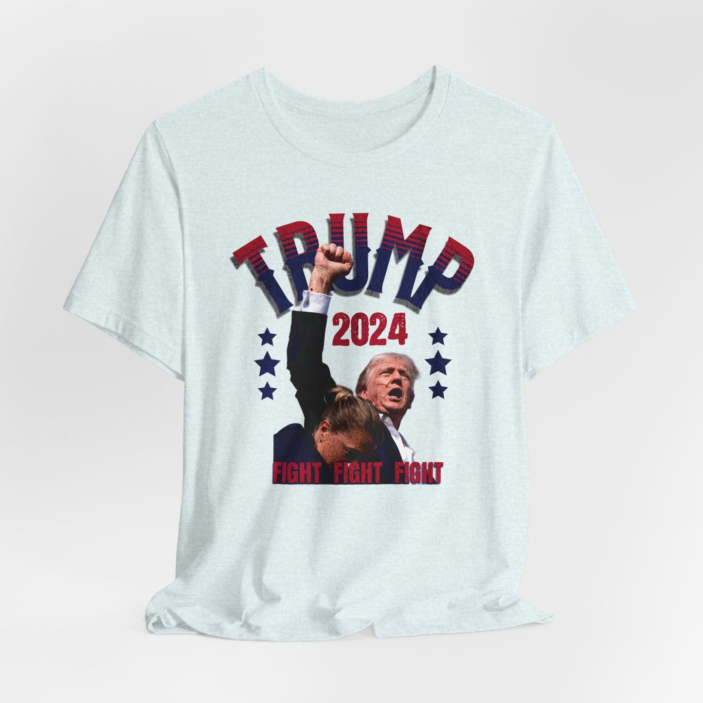 Trump 2024 T-Shirt - Unisex Jersey Short Sleeve Tee, Election Apparel, Election 2024, Trump Apparel, Fight Fight Fight